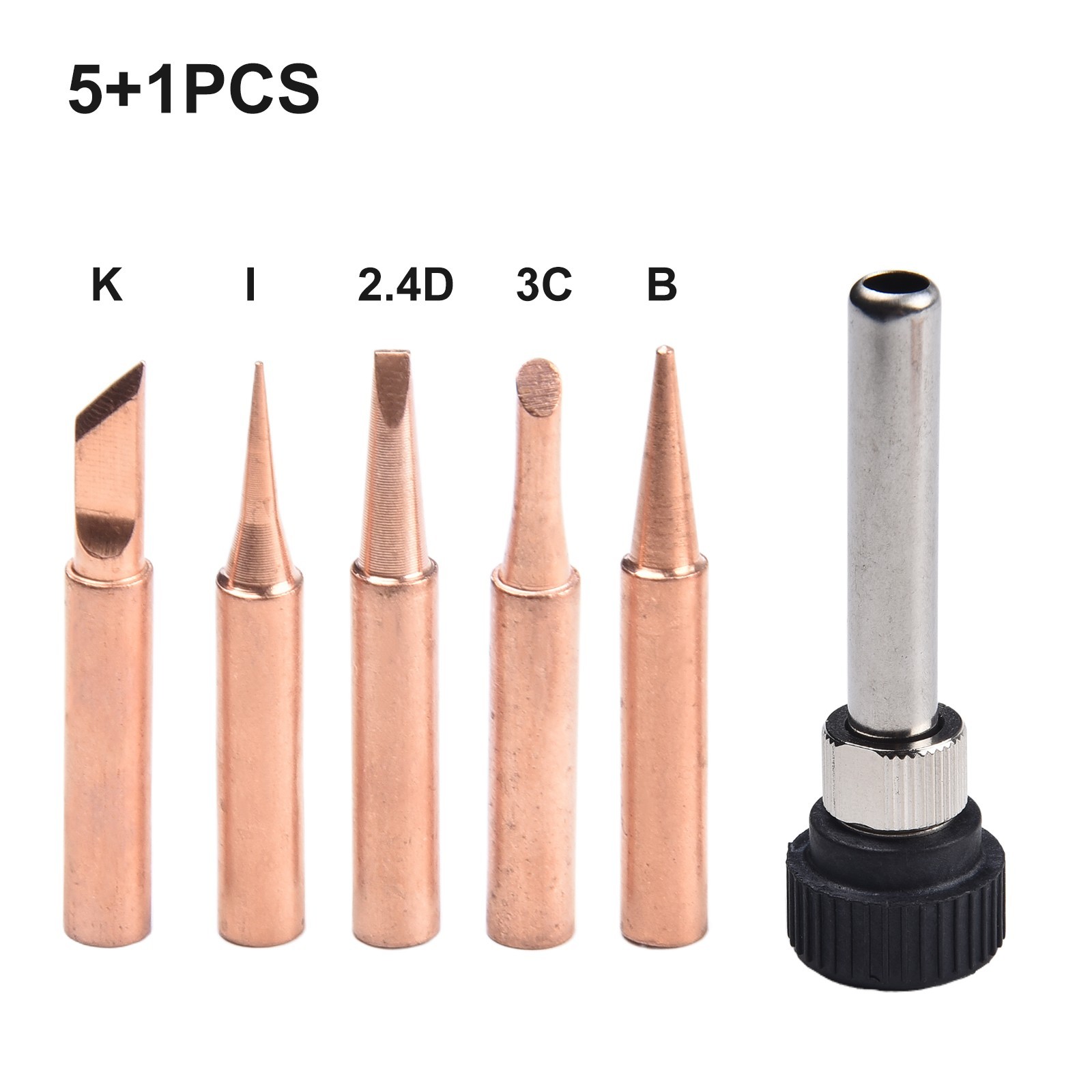 Handle Set Soldering Iron Tips Gold Quantity Pcs Metal Soldering Iron Tips