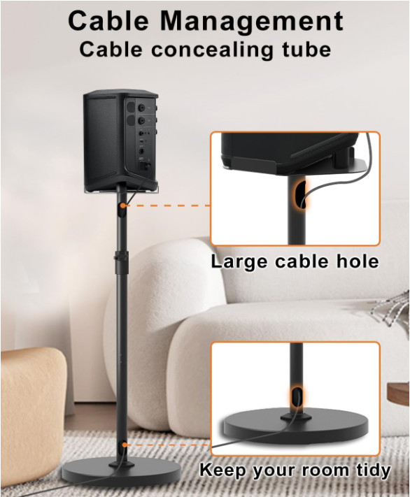 Height Adjustable Speaker Stand for Bose S1 Pro / S1 Pro Plus Floor Stand, 20LBS