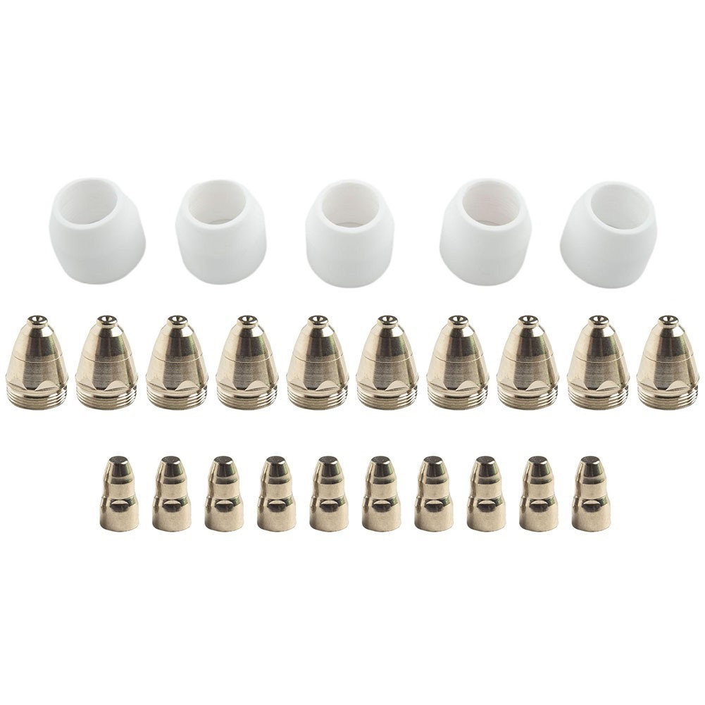 25PCS Cutting Torch Consumables for P80 Plasma Cutter Nozzles and Shield Cups