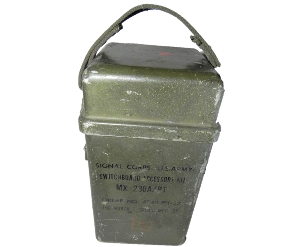 USGI Korea and Vietnam Army Signal Corps Switchboard Accessory Kit Box