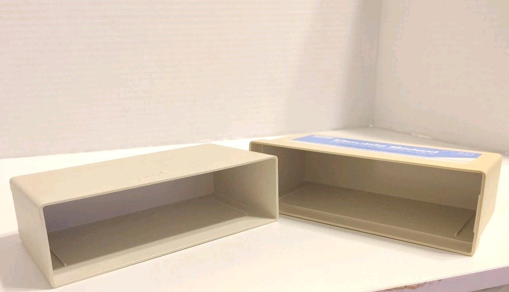 Vintage Tandy Plastic Case Double Sided Diskettes Floppy Disc Holder - CASE ONLY