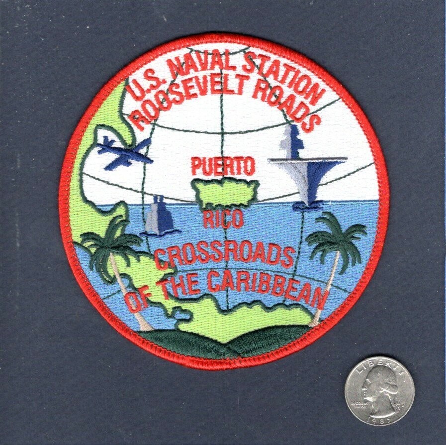 NAVSTA Naval Station ROOSEVELT ROSEY ROADS PR US Navy 4 1/2" Base Squadron Patch