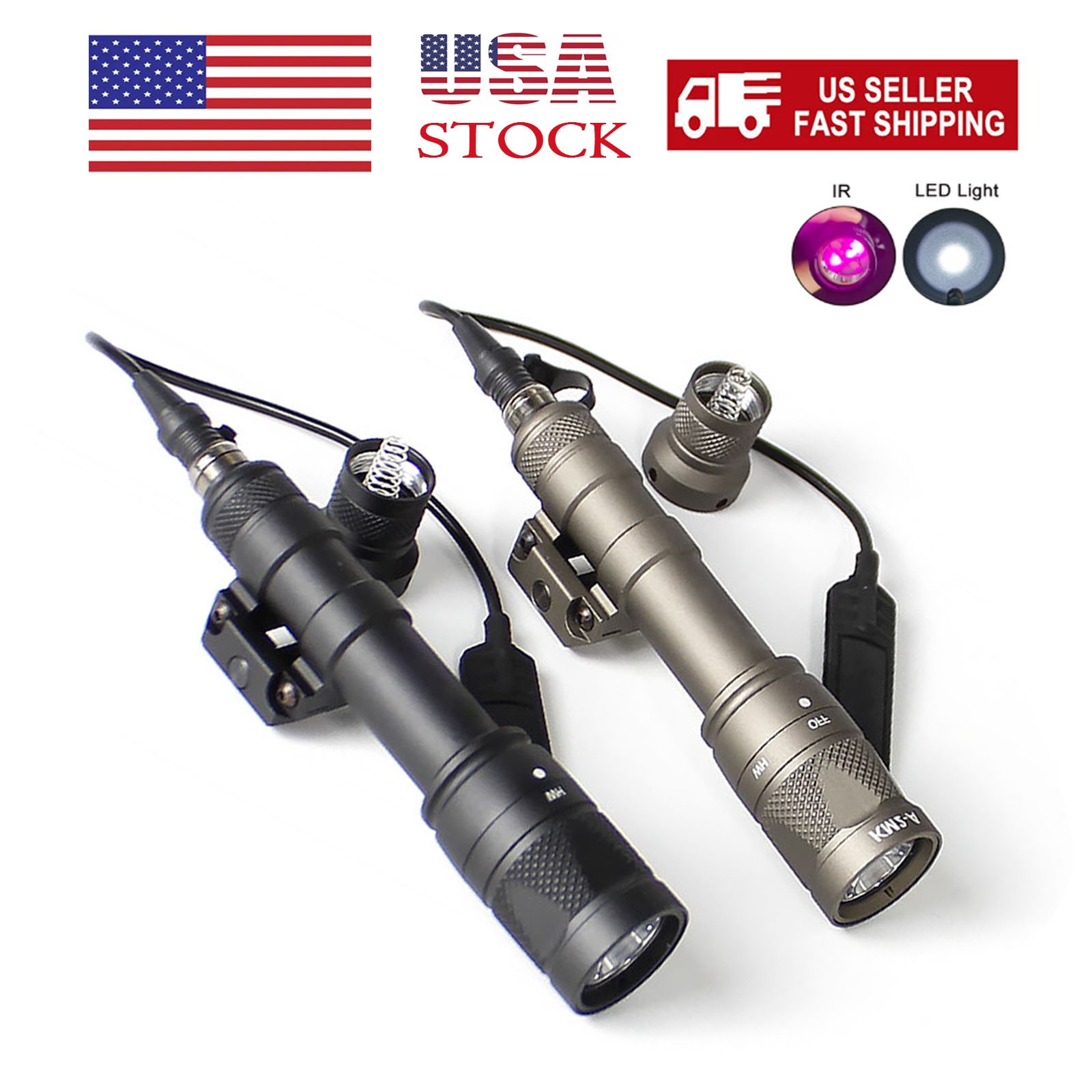 Tactical M600V IR Illuminator & LED Flashlight Constant/Momentary Fit 20MM Rail