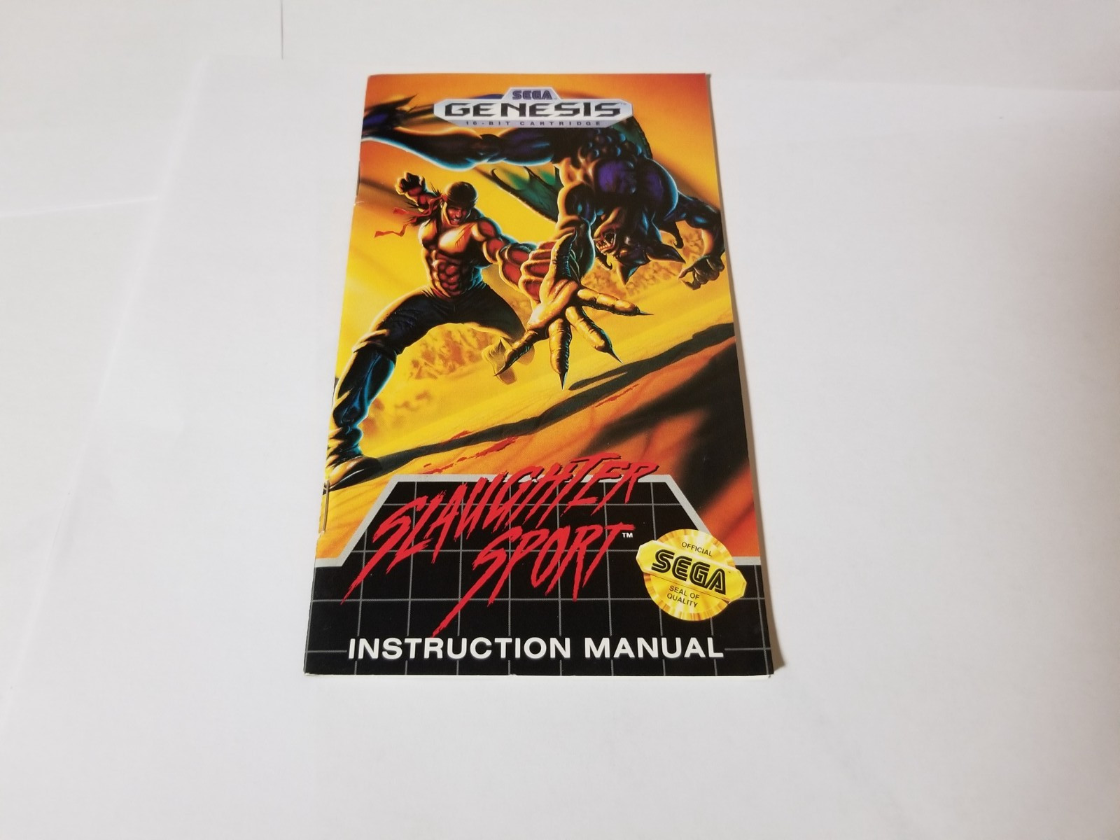 Slaughter Sport Sega Genesis Manual ONLY No Game Authentic