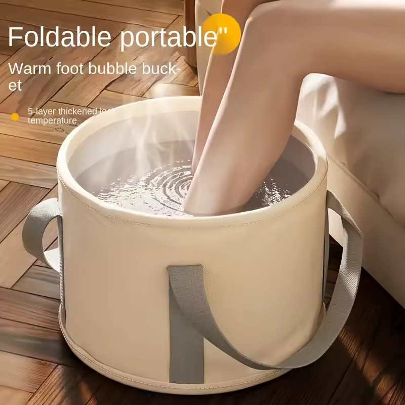 Foldable Foot Spa Bath Tub Portable Deep Basin Heat Preservation Bucket