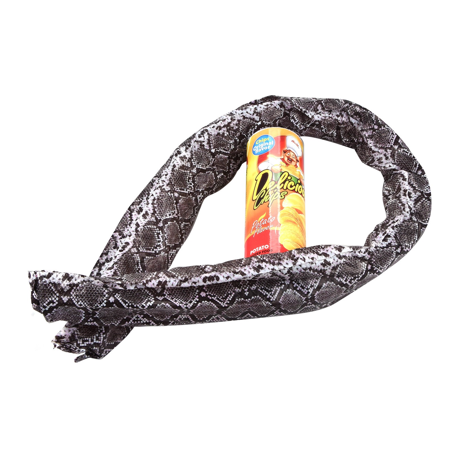 Hallowen Magic Snack Chips Can Flexible Spring Snake Trick Joke Gag Toy Kids