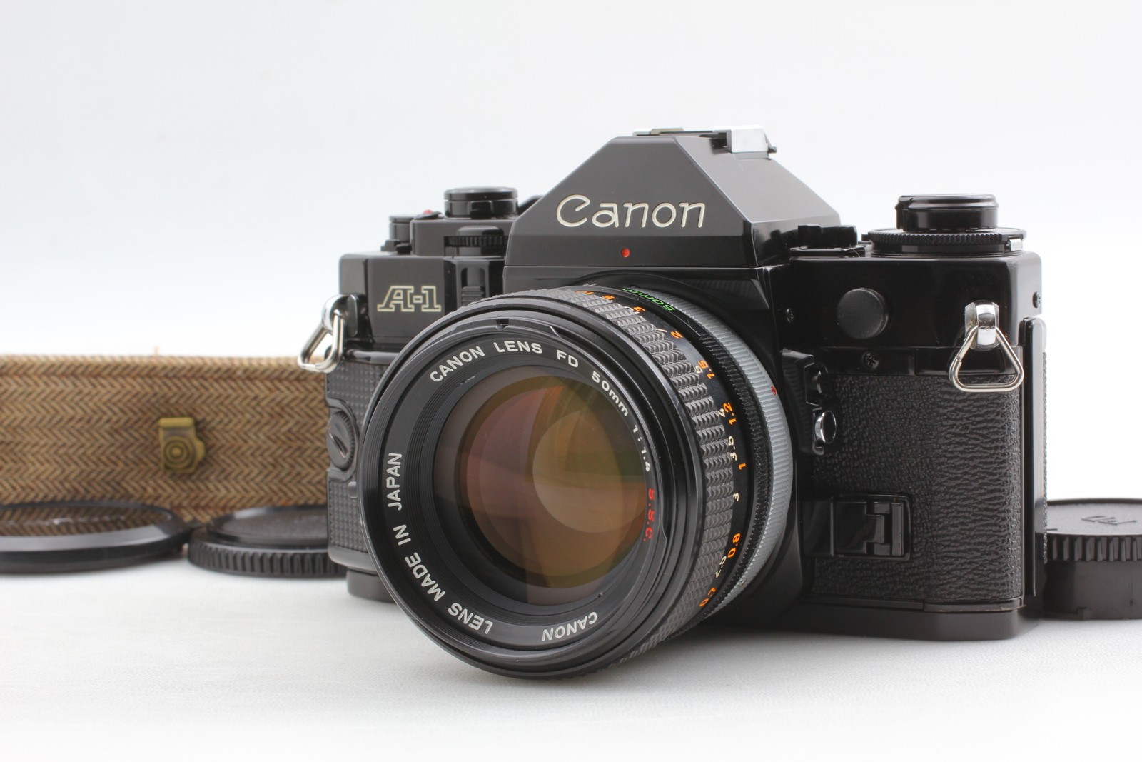 Service [ Near MINT ] Canon A-1 Film Camera FD 50mm f/1.4 S.S.C. Lens From JAPAN
