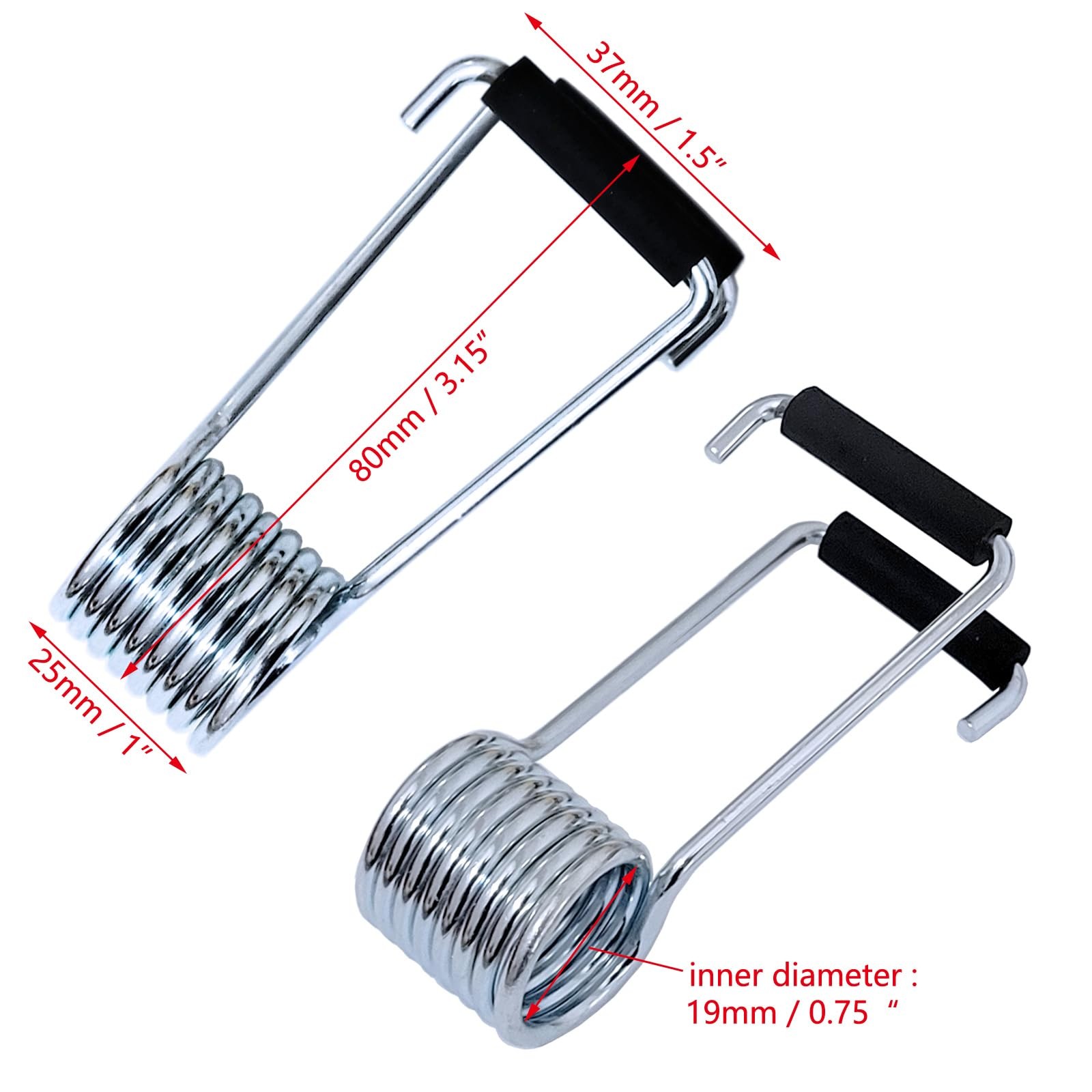 4 Packs Universal Butterfly Spring Door Closer Self-Closing with Rubber Bumpe...