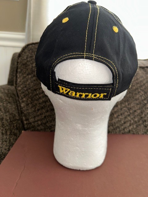 Warrior Custom Golf.com Strapback Hat Cap Black / Yellow Adjustable Embroidered