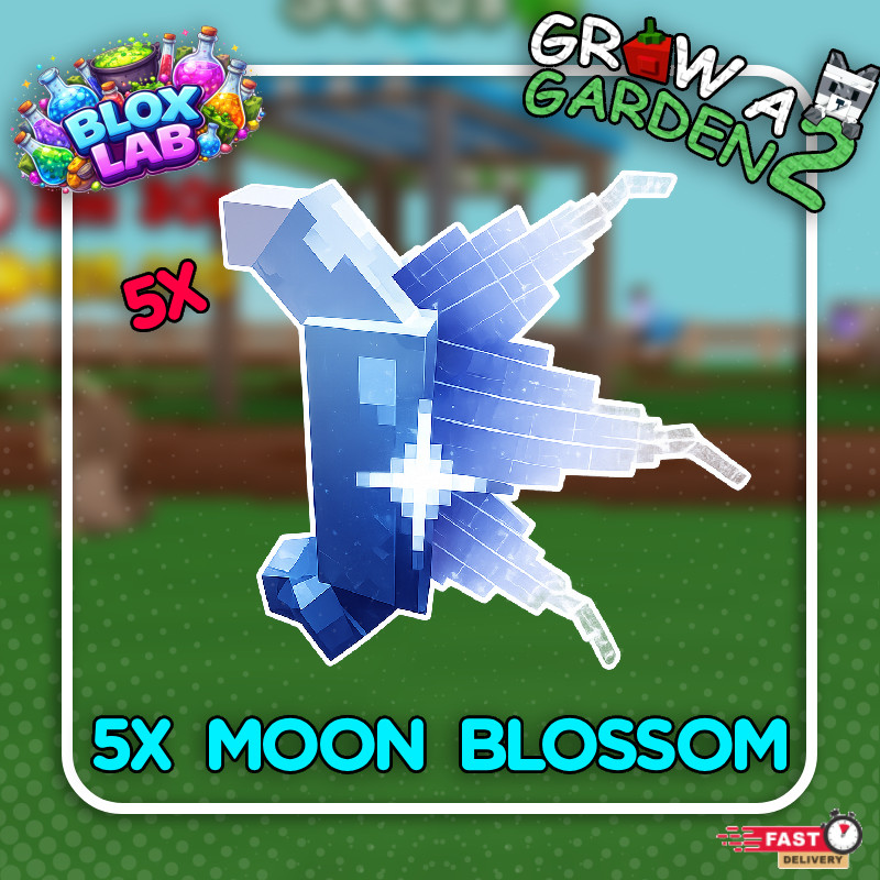 💸Grow a Garden 2 5X Moon Blossom Seed FAST DELIVERY 🚚 BRAND NEW AND CHEAPEST