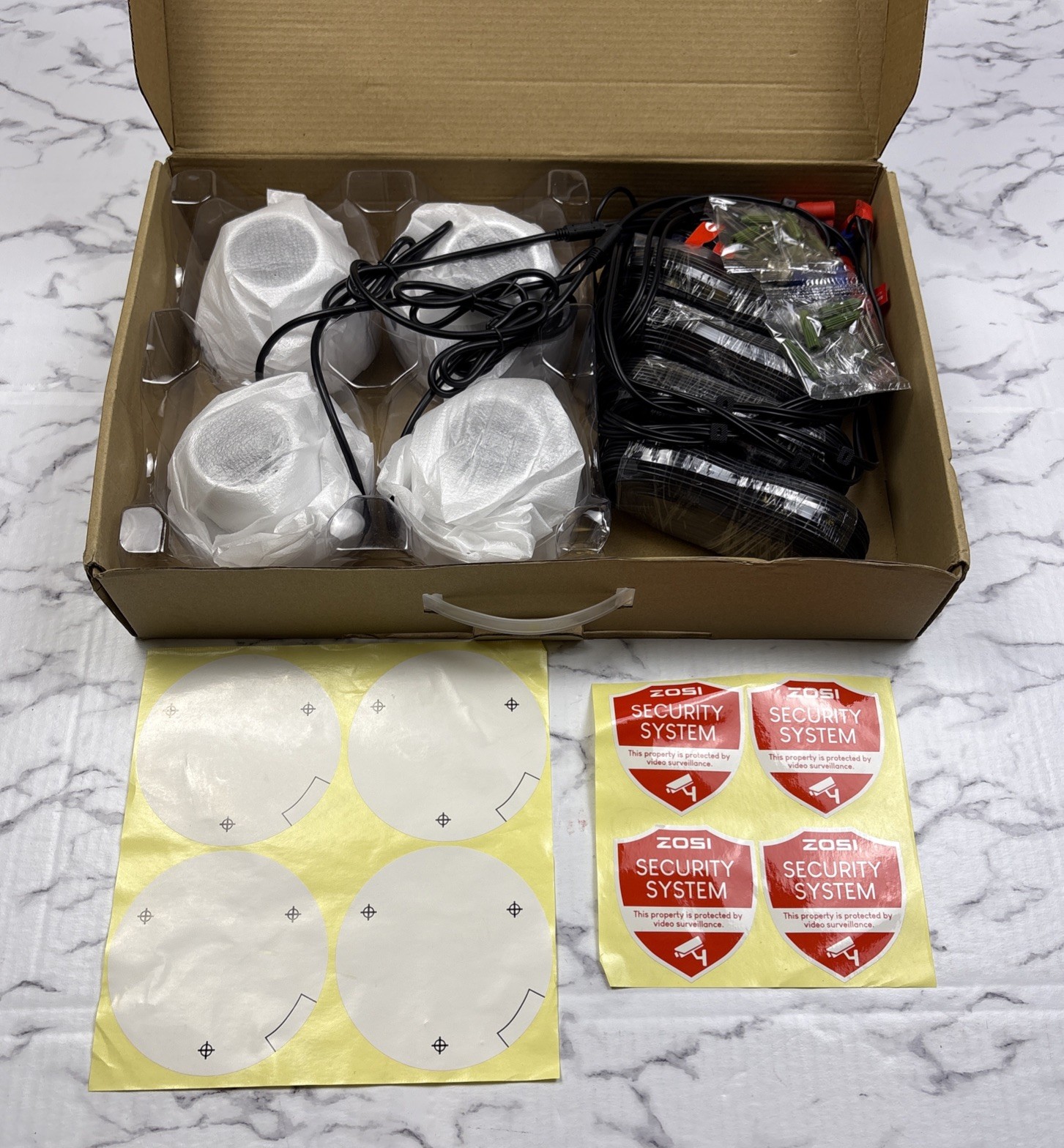 ZOSI 4AK-4192B-WS-US 1080P Security Cameras NEW