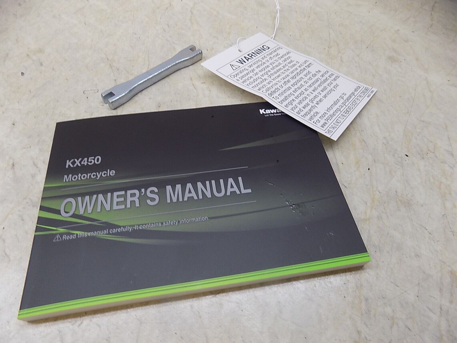 Kawasaki KX450 Owner's Manual w/ spoke wrench KX 450 2024 new