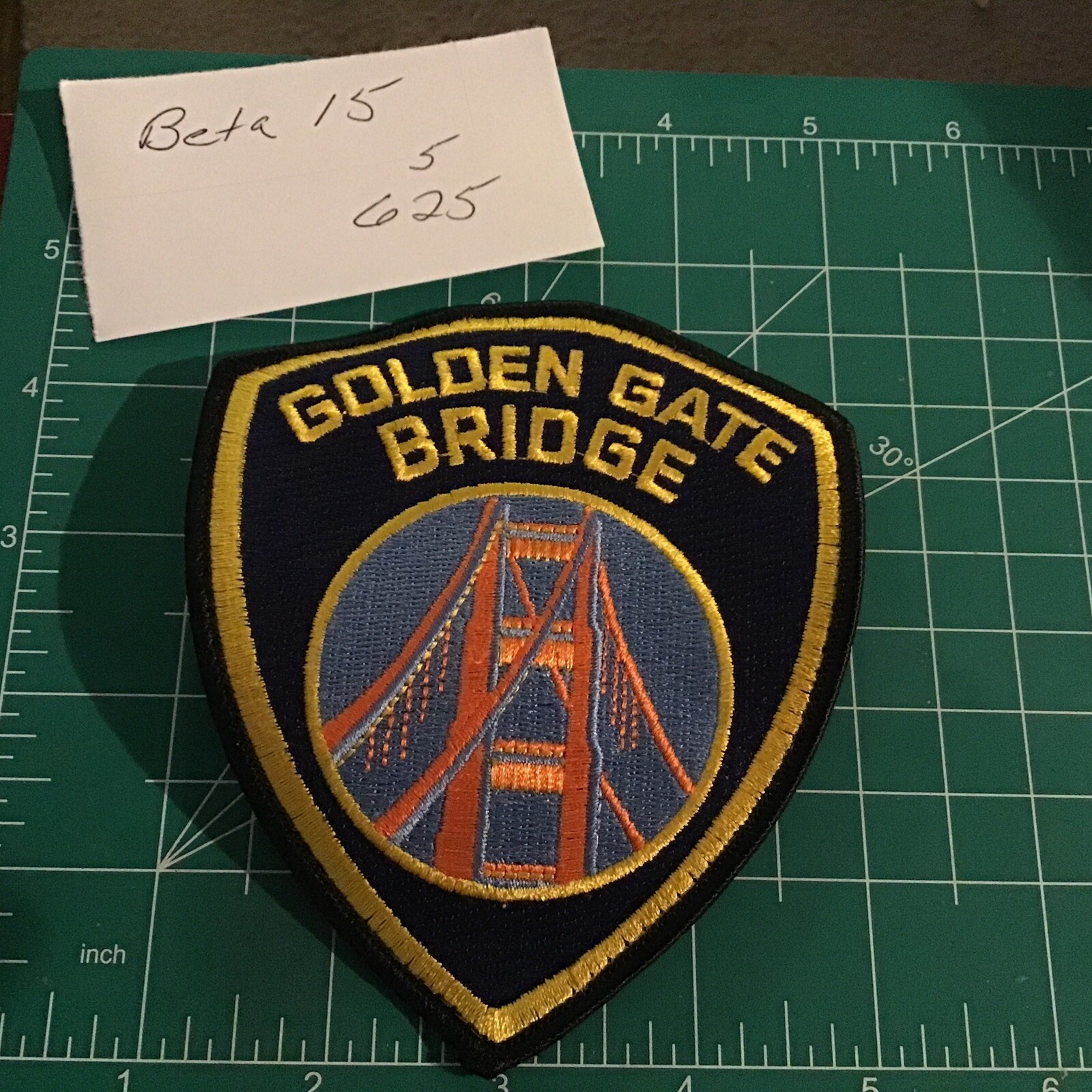 RARE S.F. GOLDEN GATE BRIDGE MARIN COUNTY TOLL COLLECTION/TAKER/UNIFORM PATCH 👀