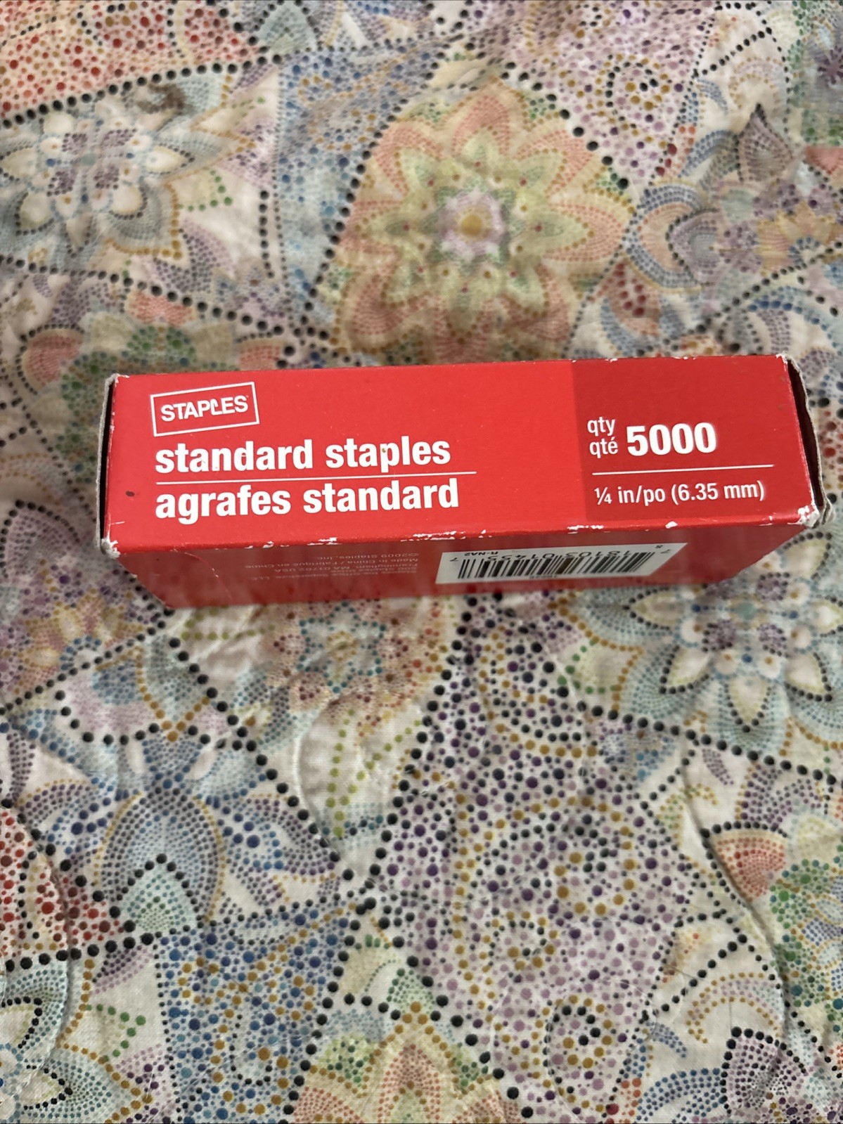 Staples Brand 1/4" Standard Staples 10848 Staples 5000 Count Box 2009 Office