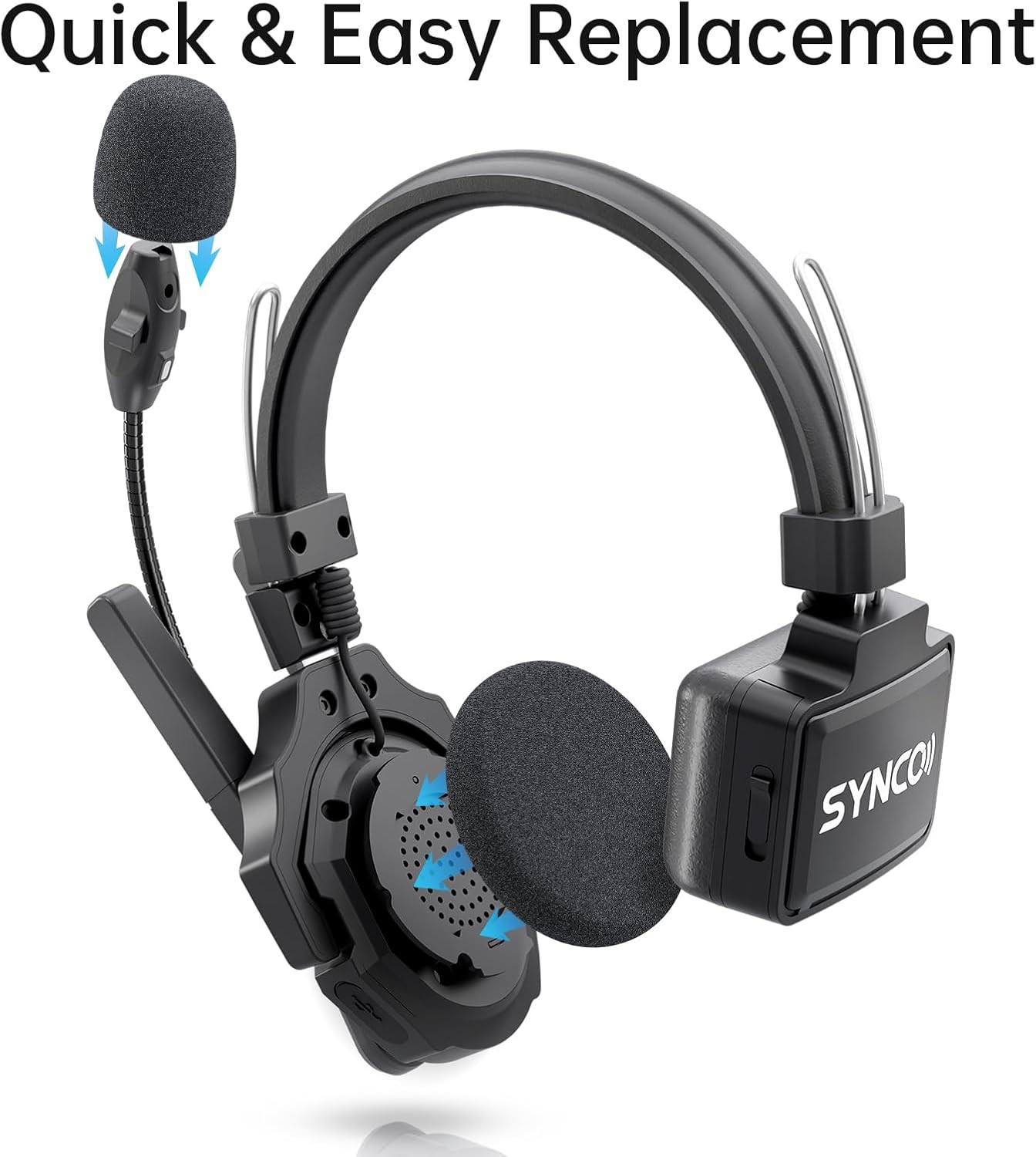 Mic Windshield & One-Ear Foam Cushion Combo Pack For SYNCO XTALK Headsets