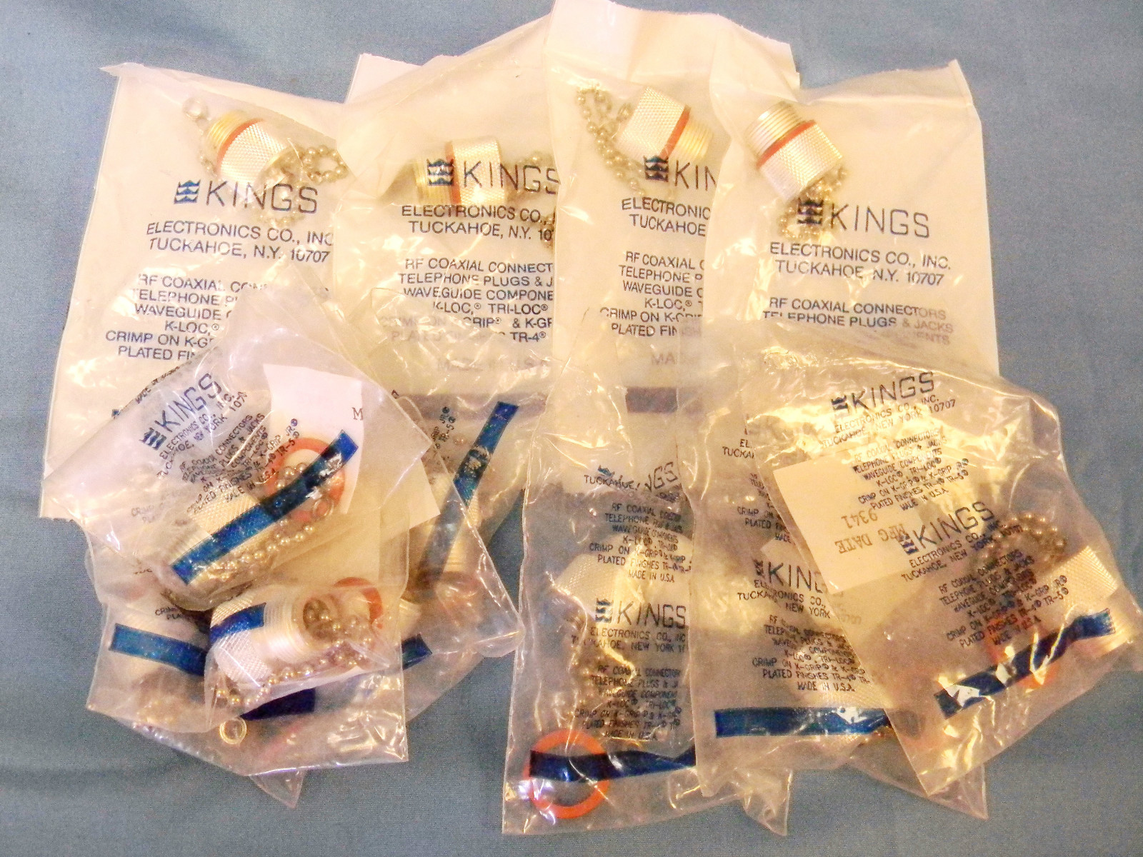 12 NEW Kings KN-89-05 Silver-Plated Type-N Cap & Chain