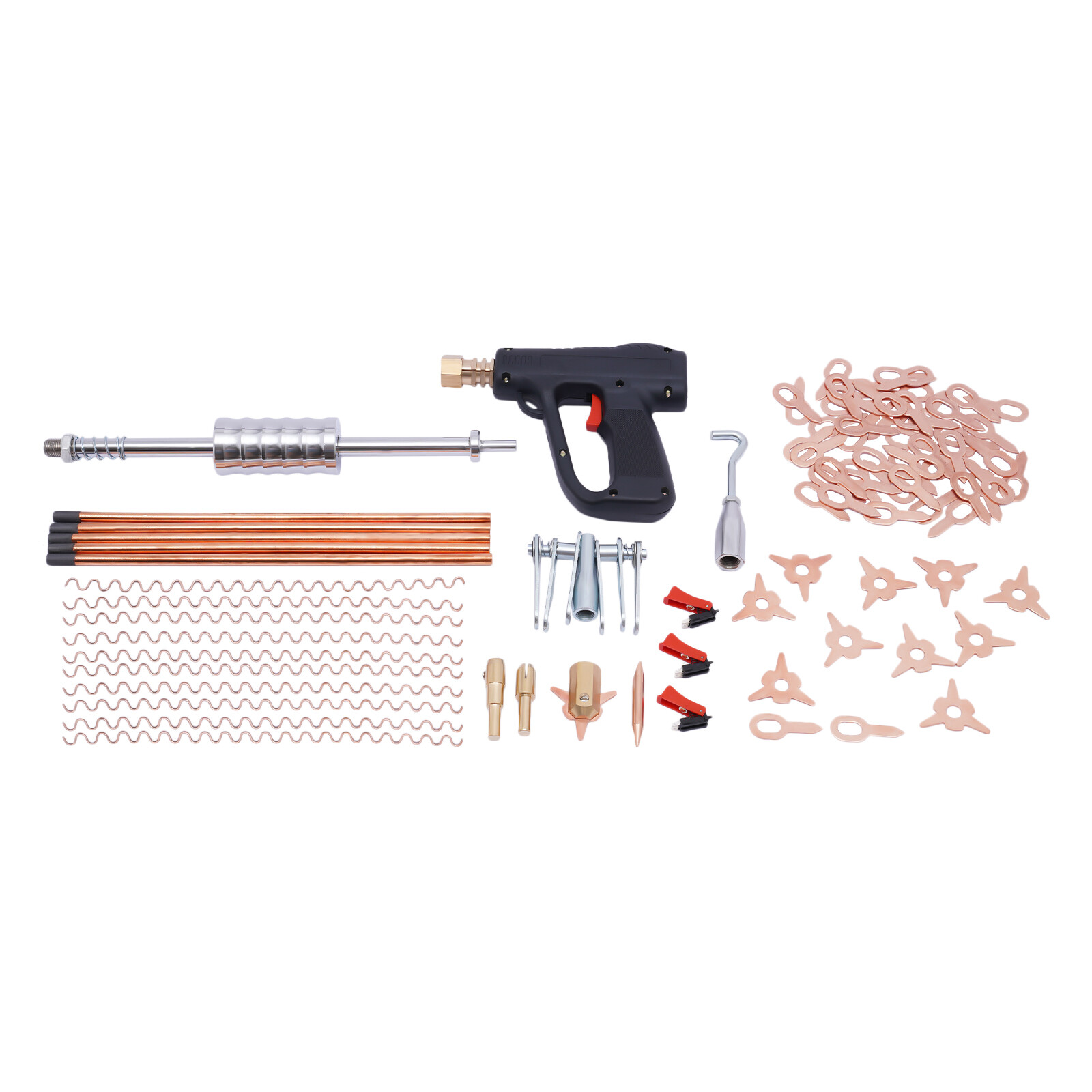 86x Stud Welder Dent Puller Kit Car Body Spot Welding Pulling Repair Tool Kit