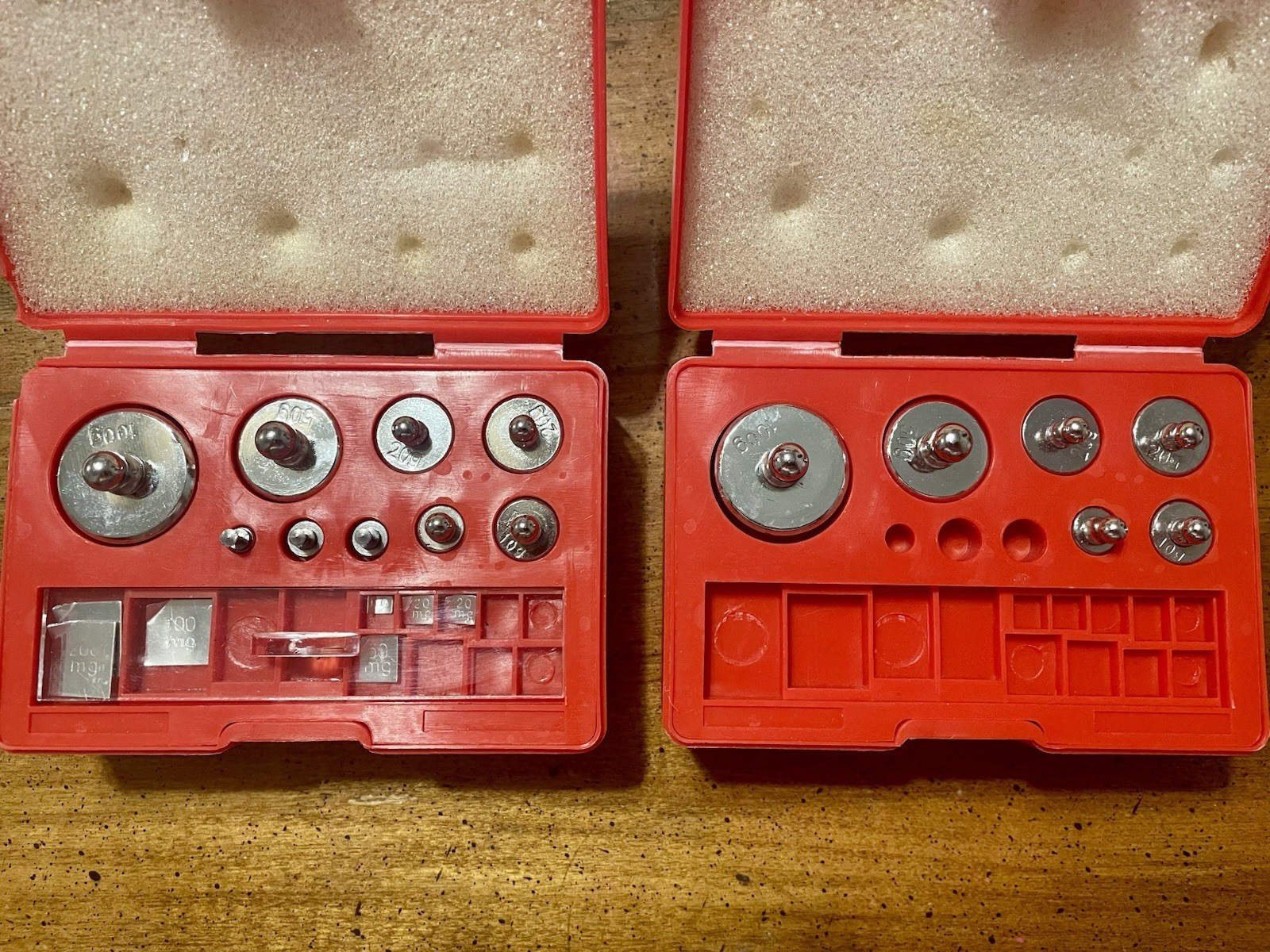 TPFM Calibration Weight Sets 10mg - 100g Solid Steel Red Box