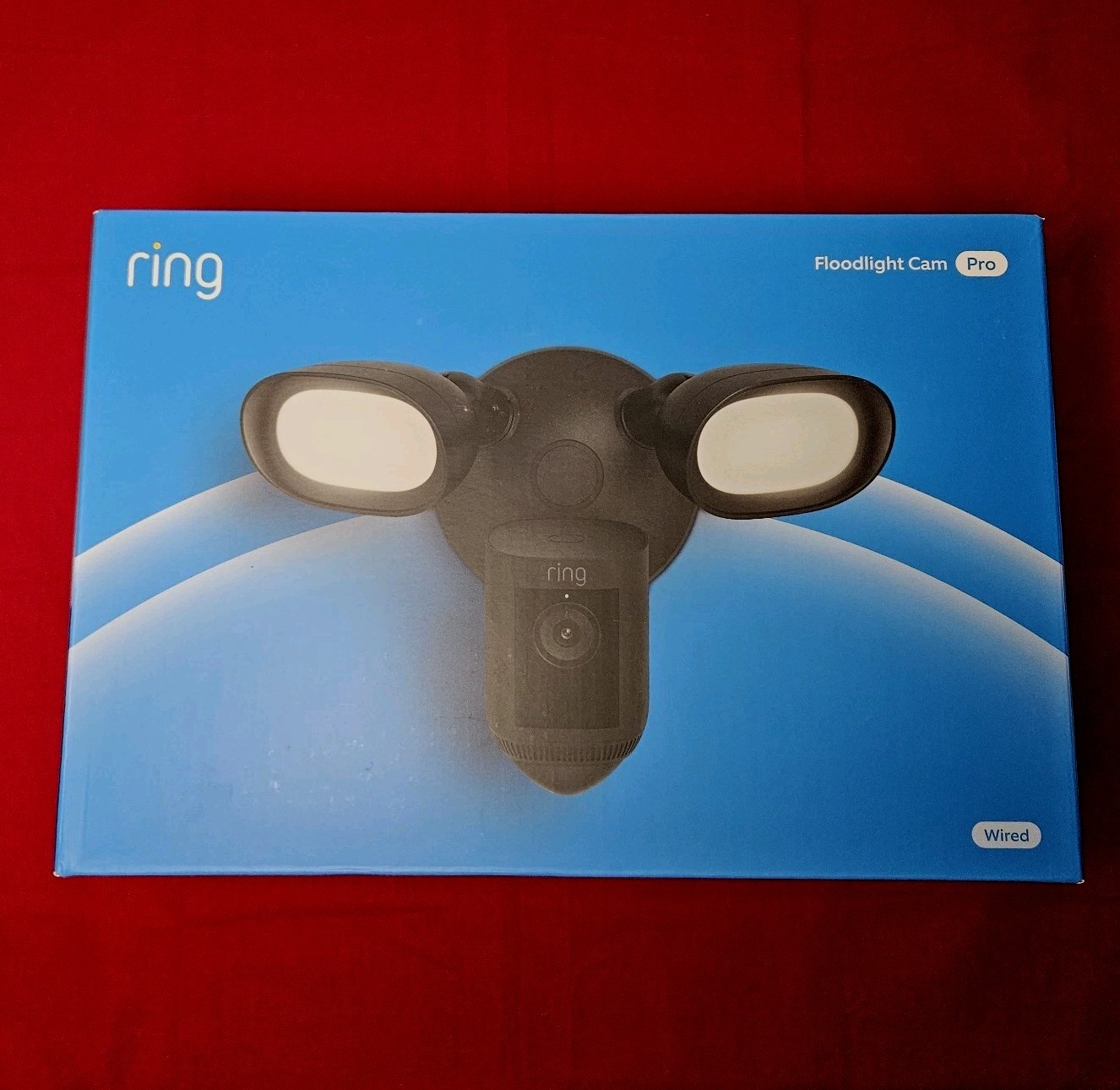Ring Floodlight Cam Pro Wired, 1st Gen, 2K Video, Black, NEW + SEALED