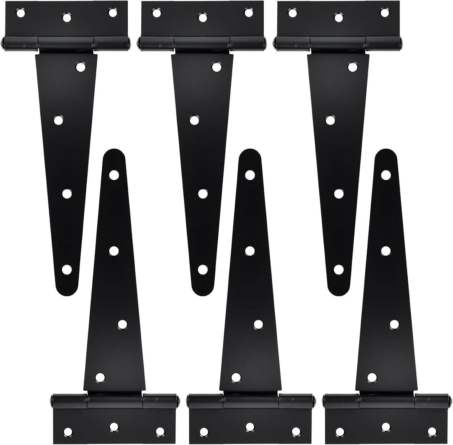 6x Heavy Duty T-Strap Shed Hinge Gate Strap Door Barn Gates Iron Hinge 4" 6" 8"