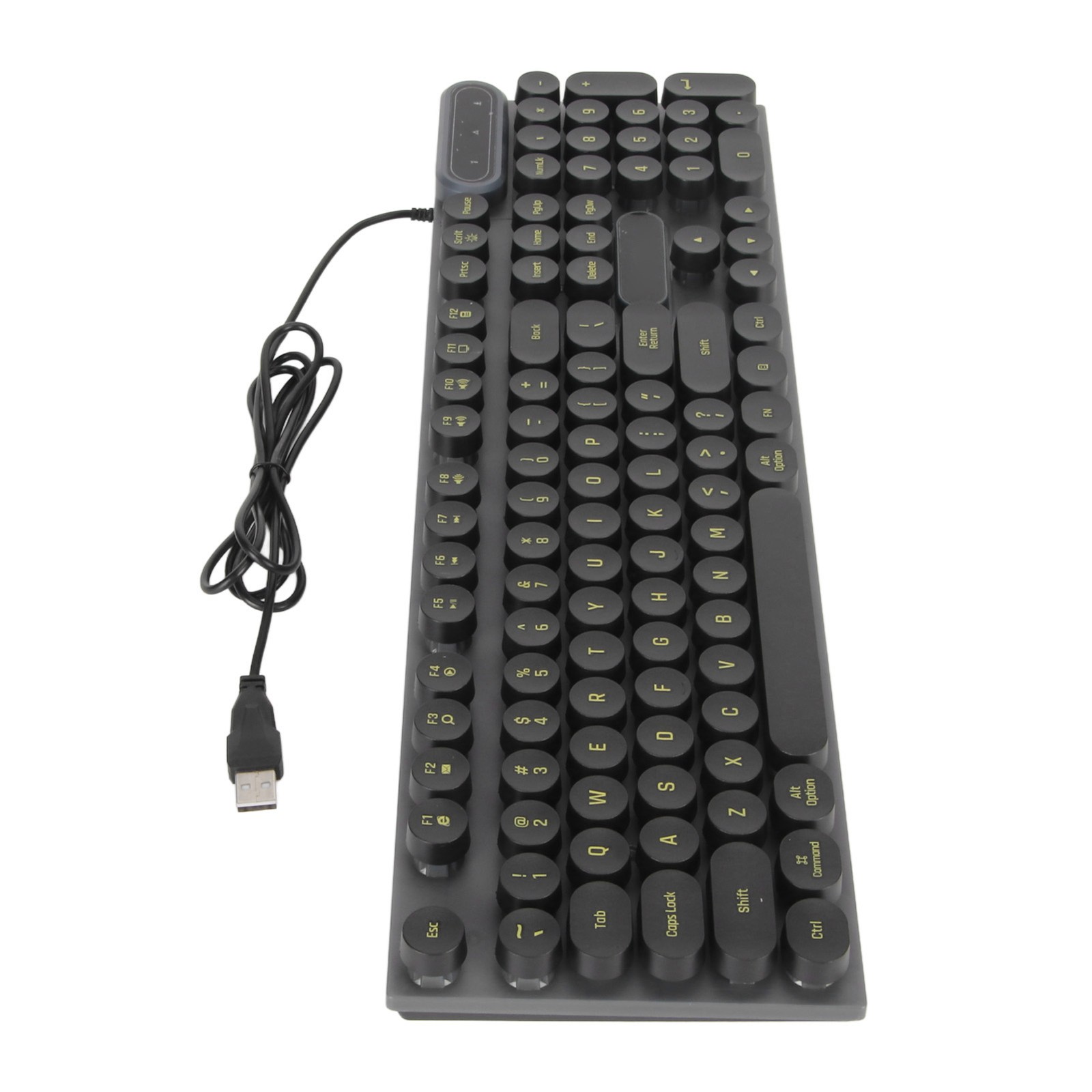USB Gaming Keyboard 104 Keys Ergonomic Backlit For Desktop Excellent