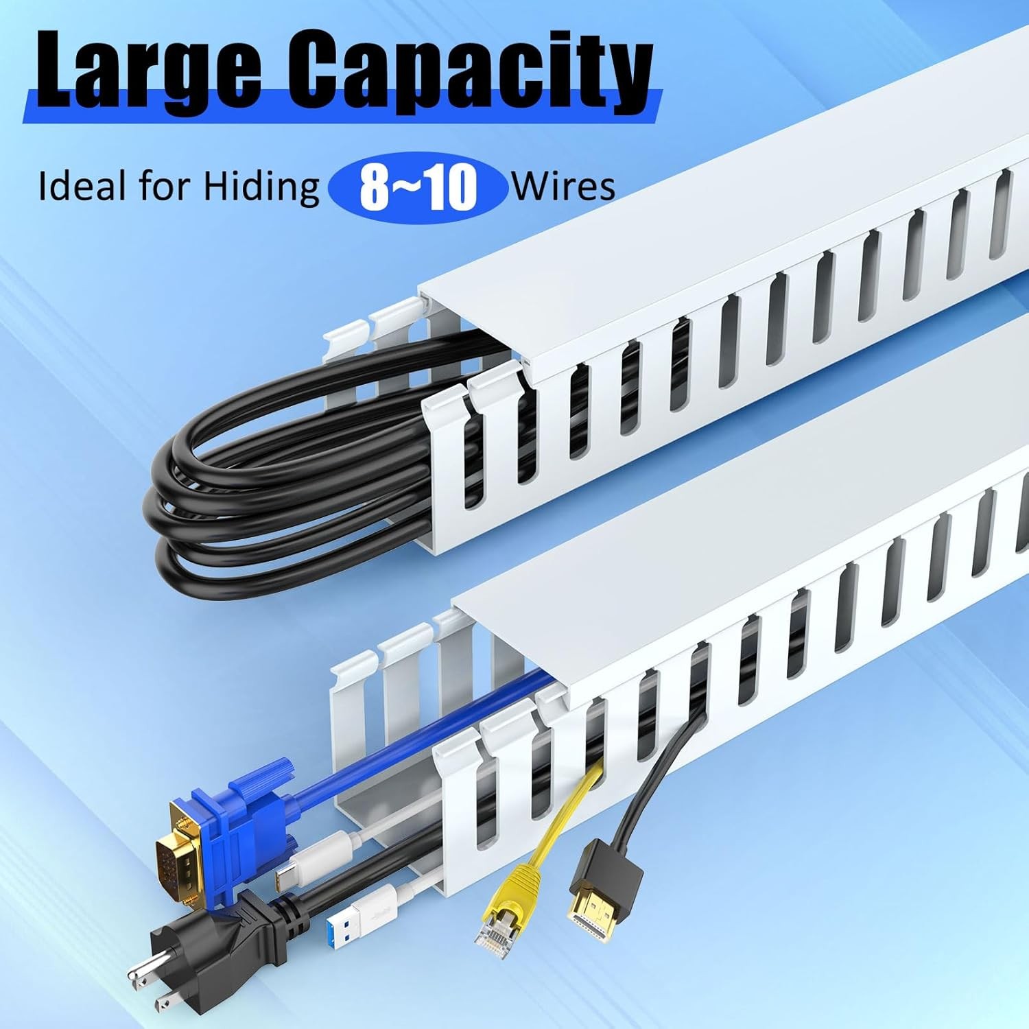 Wire Duct Kit Cable Management Raceway 123 Inch