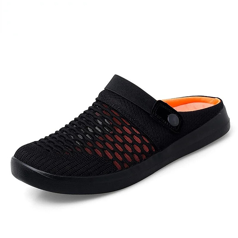 Men Casual Shoes Summer Mesh Breathable Light Slippers Slip On Flats Sandals