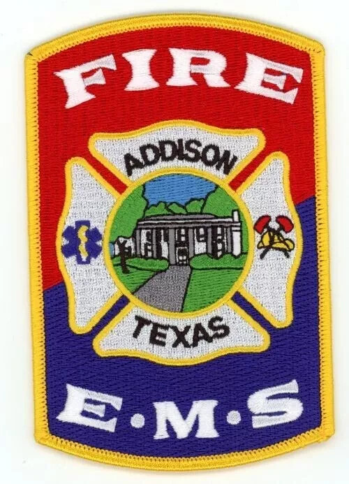 TEXAS TX ADDISON FIRE DEPARTMENT EMS NICE SHOULDER PATCH POLICE SHERIFF