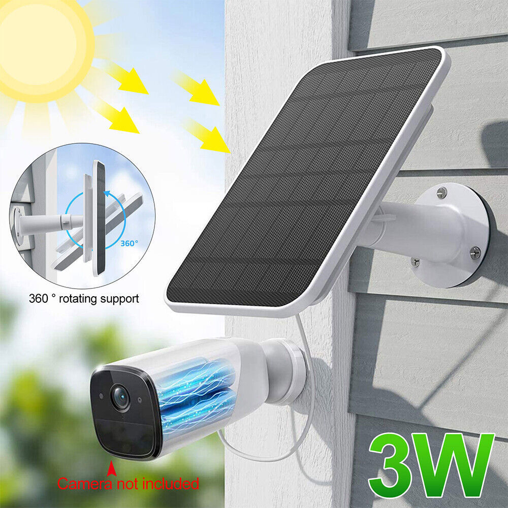 4W Solar Panel Mount Bracket Power Cable Kit for Eufy Eufycam Cam E/2C/E/2 Pro