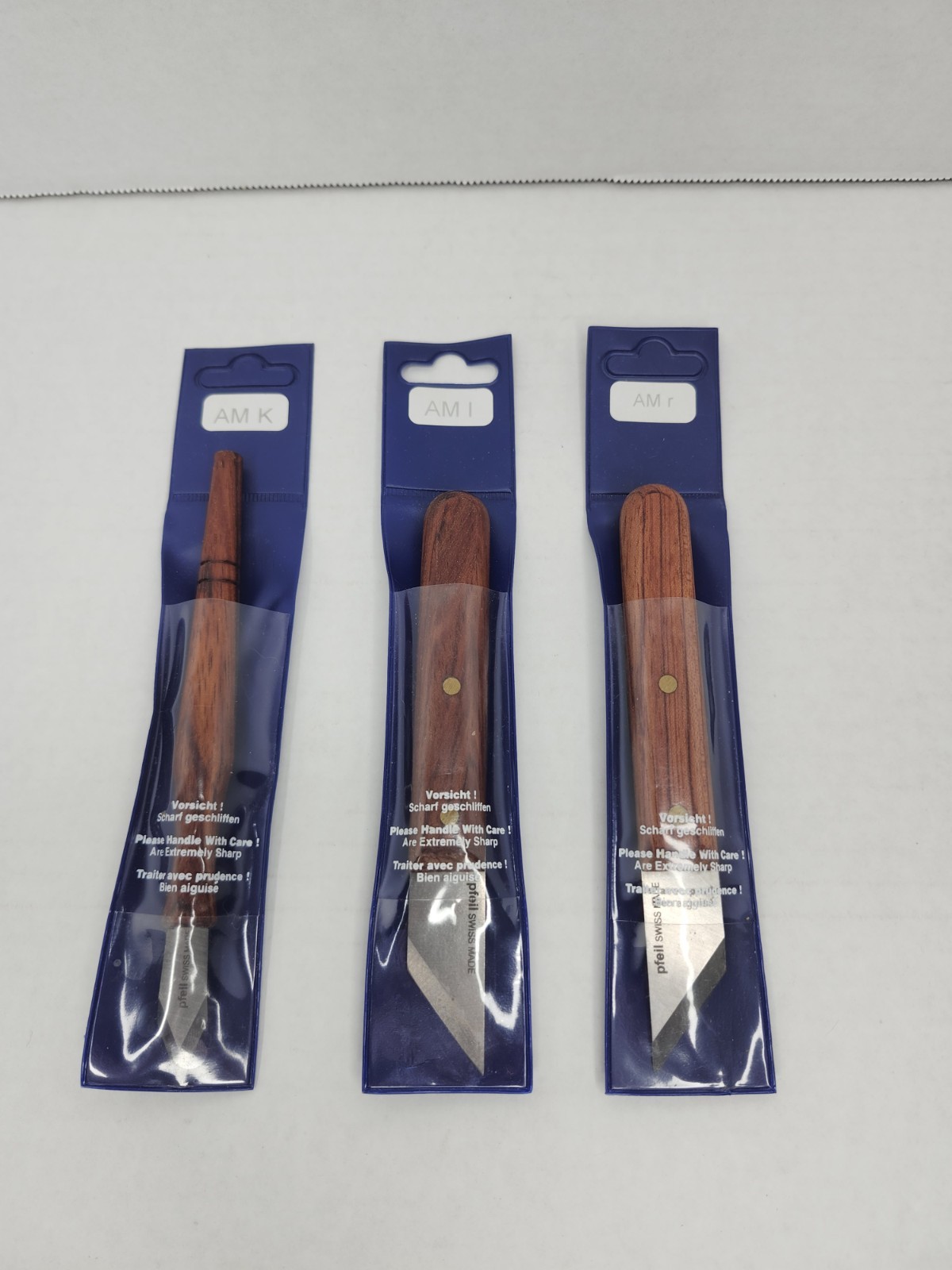 Pfeil Swiss Made Double Bevel And Left And Right Hand Marking Knives