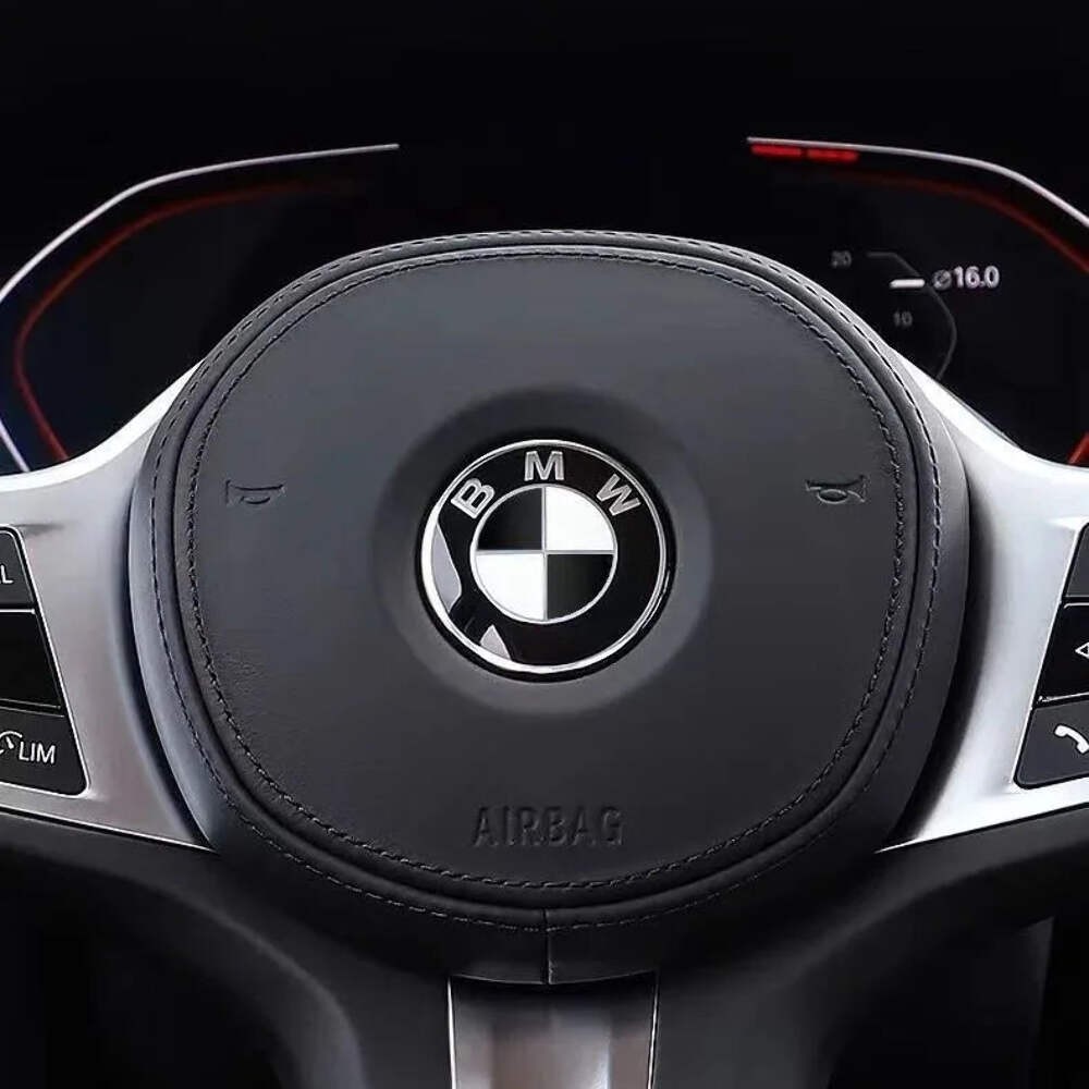 45mm Car Steering Wheel Emblem Sticker Accessories For BMW E36 E39 E46 E53 E60 E