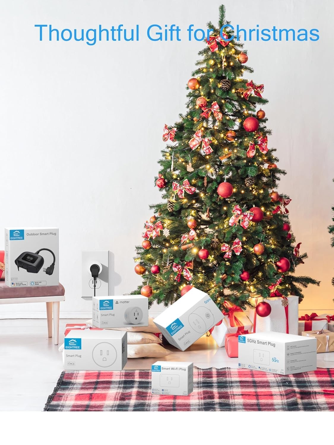 Indoor Smart Plug 2025: 15A Voice-Activated Outlet for Efficient Power Use