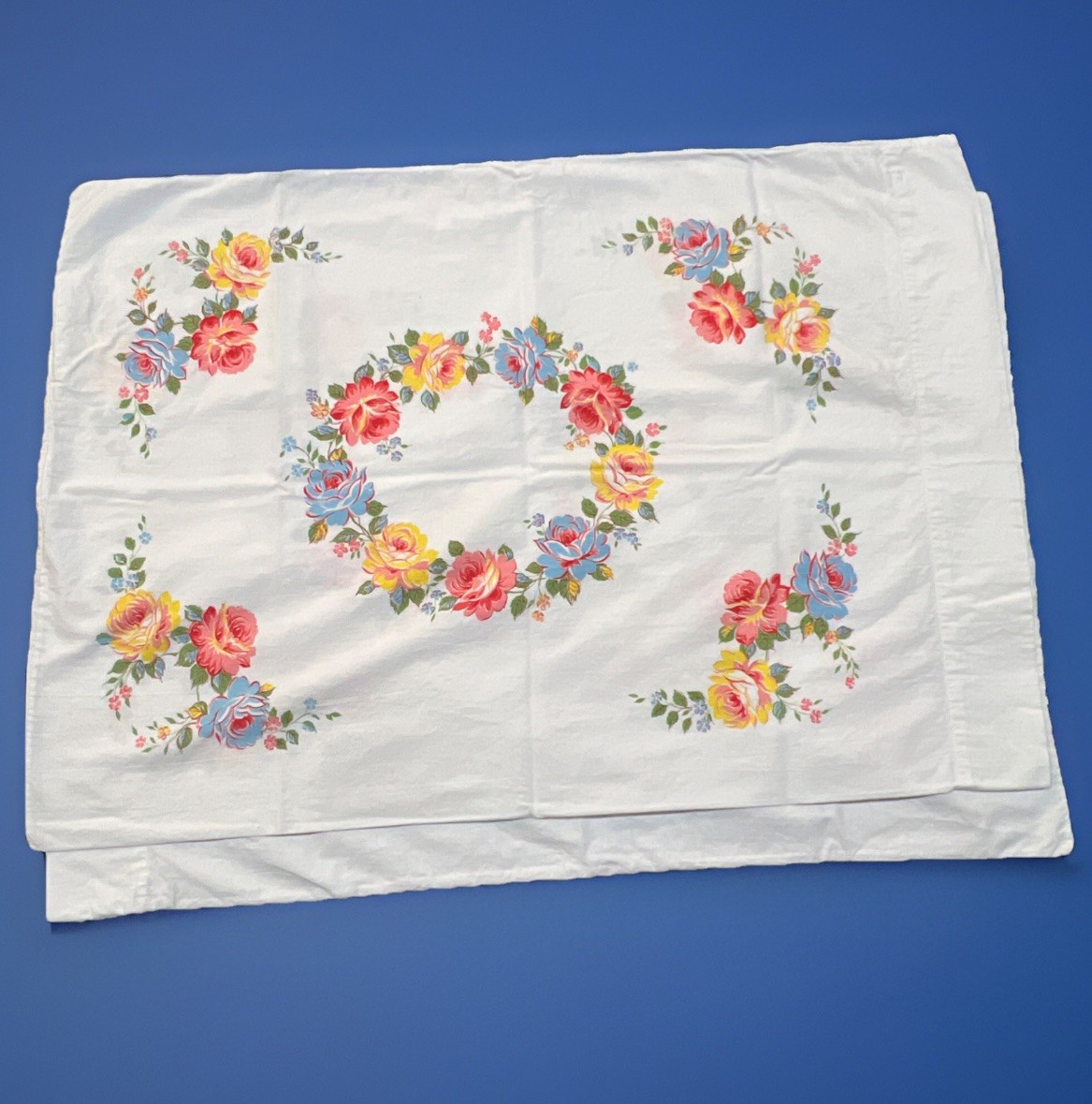 Style House Floral Pillowcases Pair All Cotton Farmhouse Cottage 28.75”x 19.75”