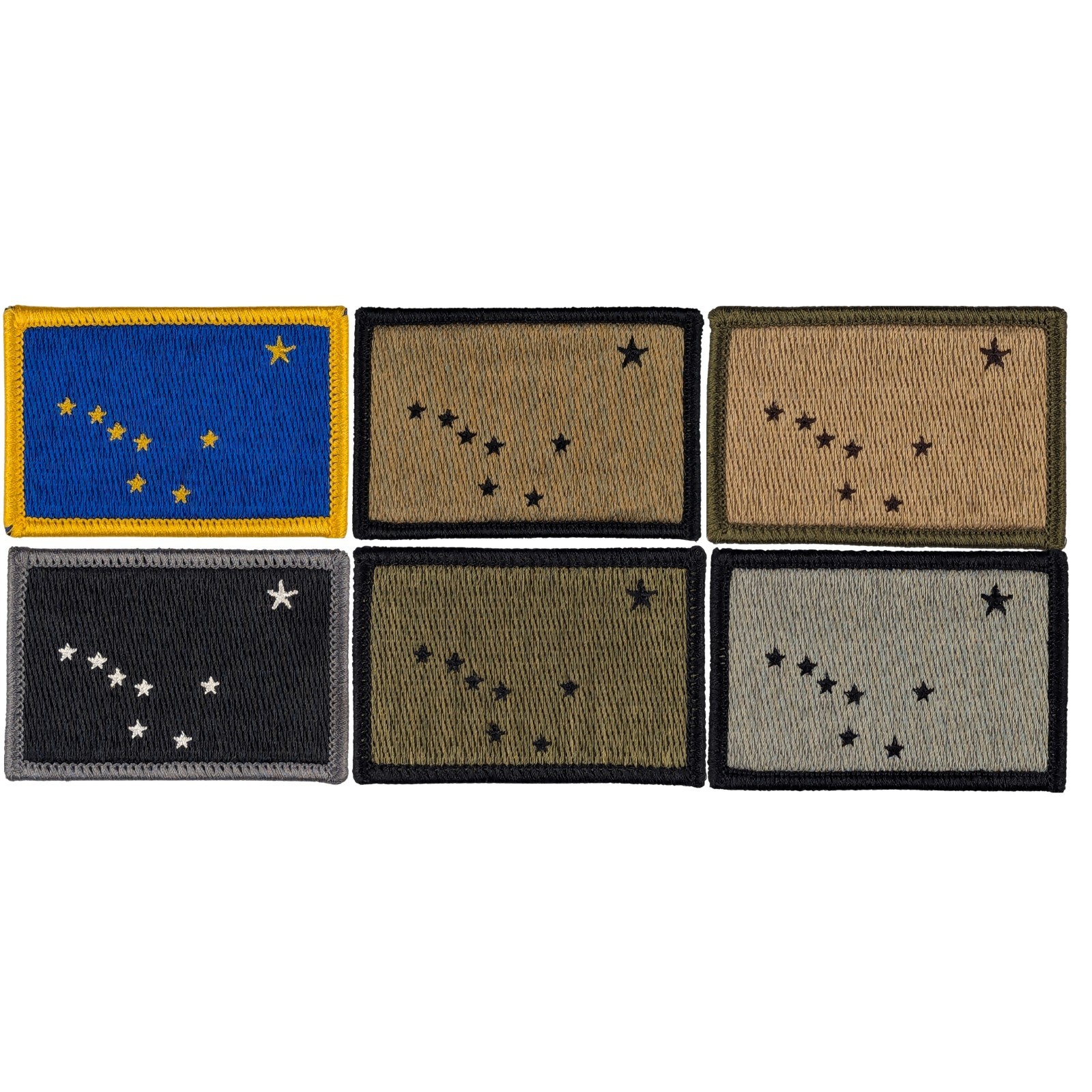 Alaska State Flag Tactical Patch - Hook Fastener - Subdued or Full Color
