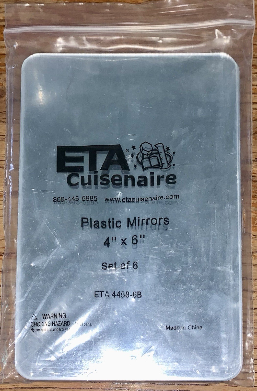 ETA Cuisenaire Set of 6 Plastic Mirrors 4"x 6" Peel Off Film ~ BRAND NEW