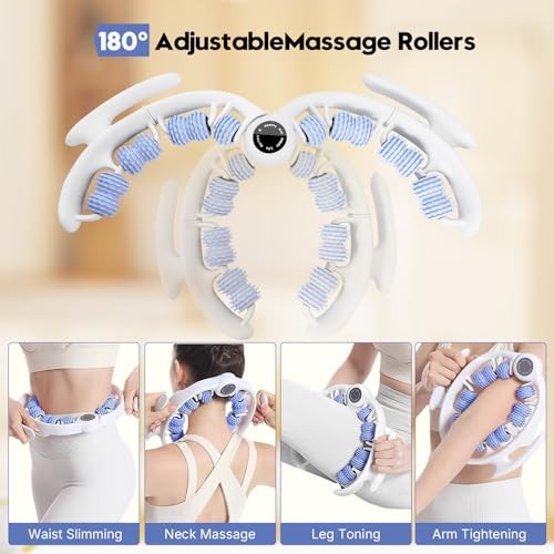 Anti-Cellulite Massage Roller with Detachable Handles | Lymphatic Drainage Blue