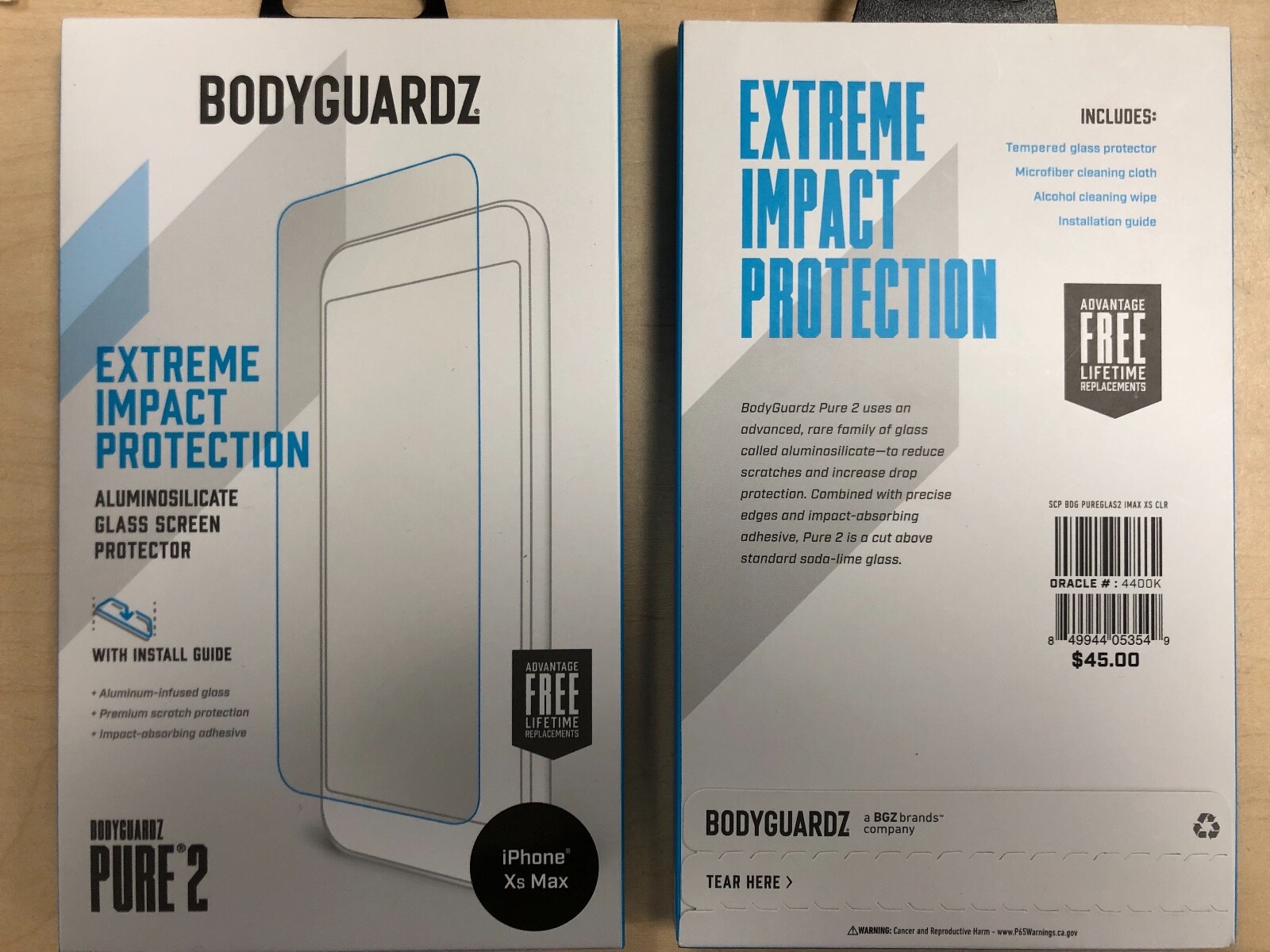 BodyGuardz Pure2 Tempered Glass Screen Protector for iPhone 11 Pro Max / Xs Max