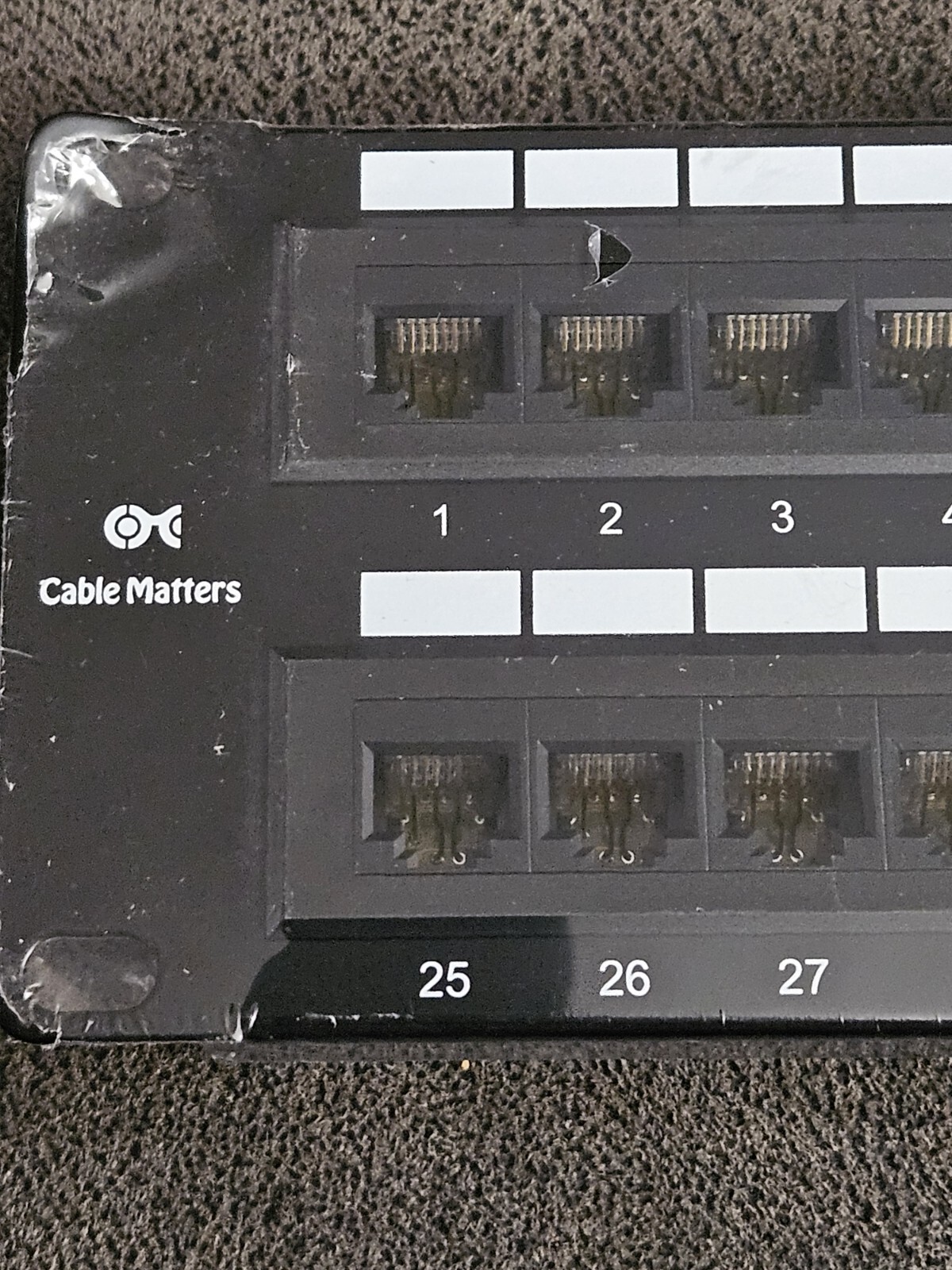 CAT6 48 Port Patch Panel Cat.6 UL Network Ethernet 19" X 3 3/8 (Bent Corner)