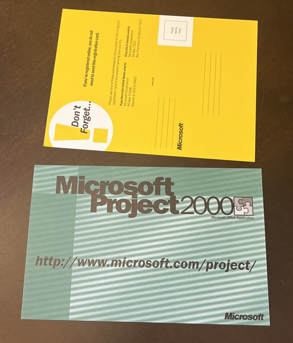 Microsoft Project 2000 Special Version Upgrade Windows 95 Or Later