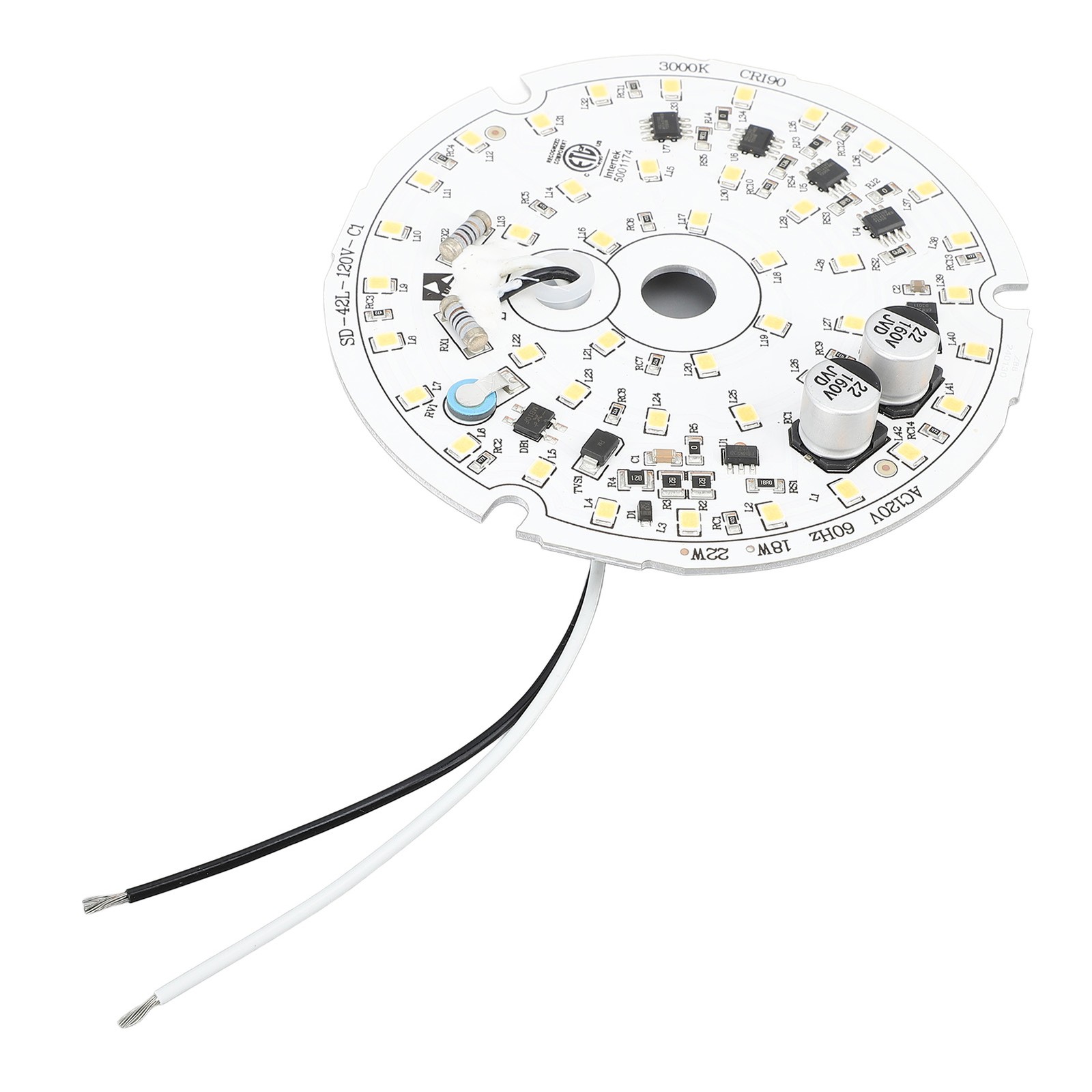 3000K Ceiling Fan Light Replacement Panel 18W Dimmable LED Board Warm Light