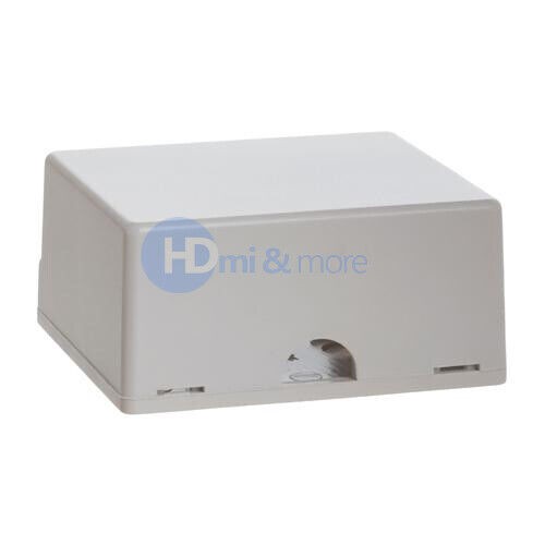 2x Double Hole Surface Mount Keystone Jack Wall Box 2 Port