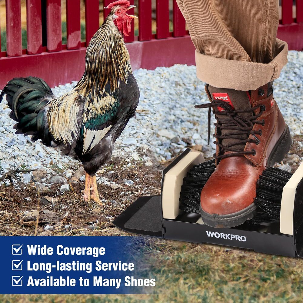 WORKPRO 2 Pack Boot Brush Scraper Outdoor Heavy Duty Boot Cleaning Brush New