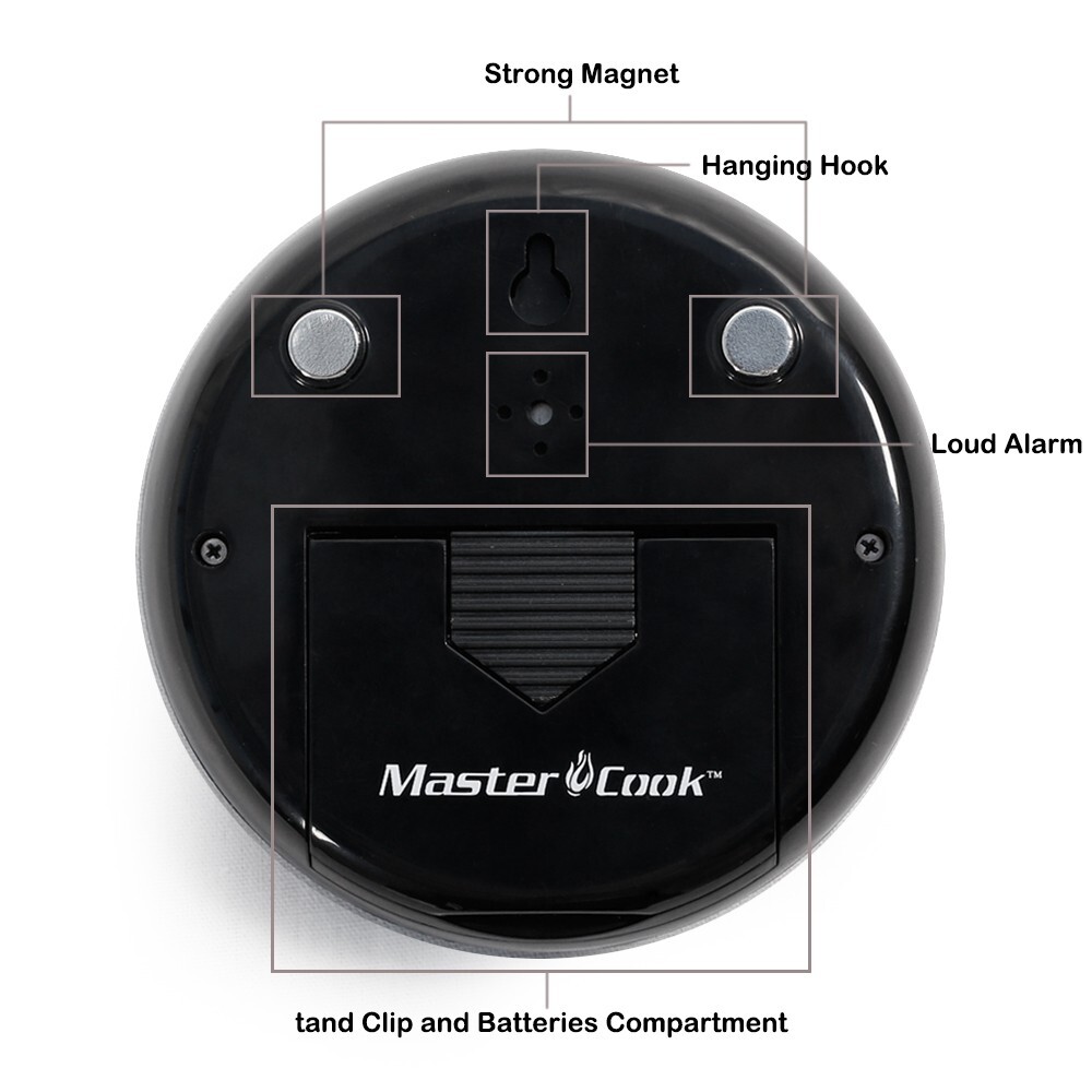 Digital Kitchen Timer with Magnetic Digital Thermometer Humidity, LED Display