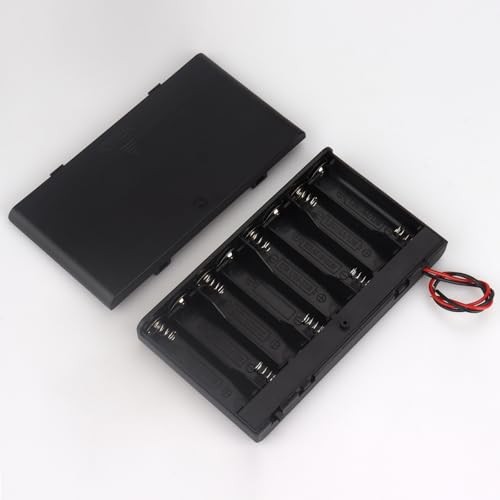 2x 8 AA Battery Holder Case with Switch & Leads
