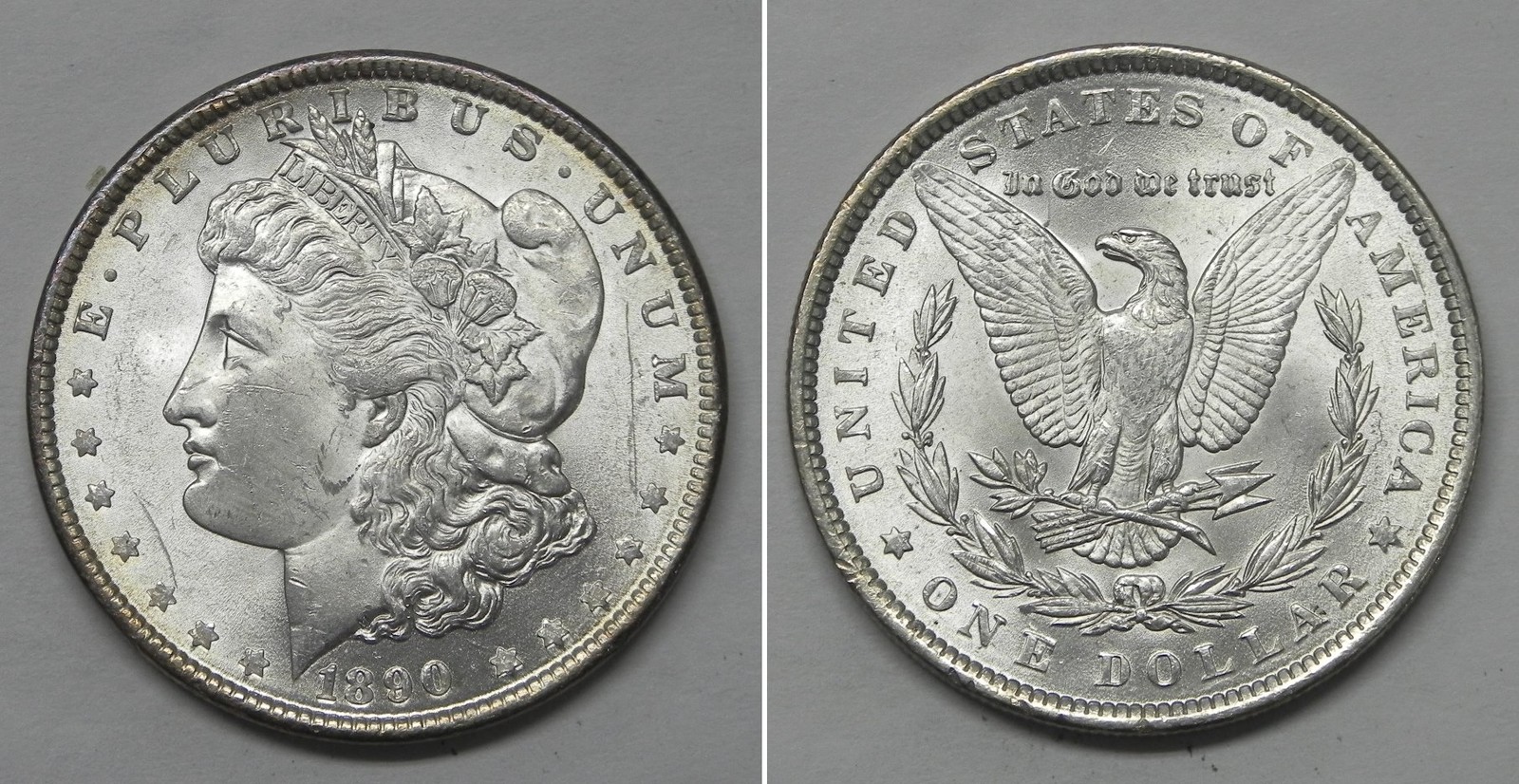 X7569 1890 Morgan Dollar, Choice BU