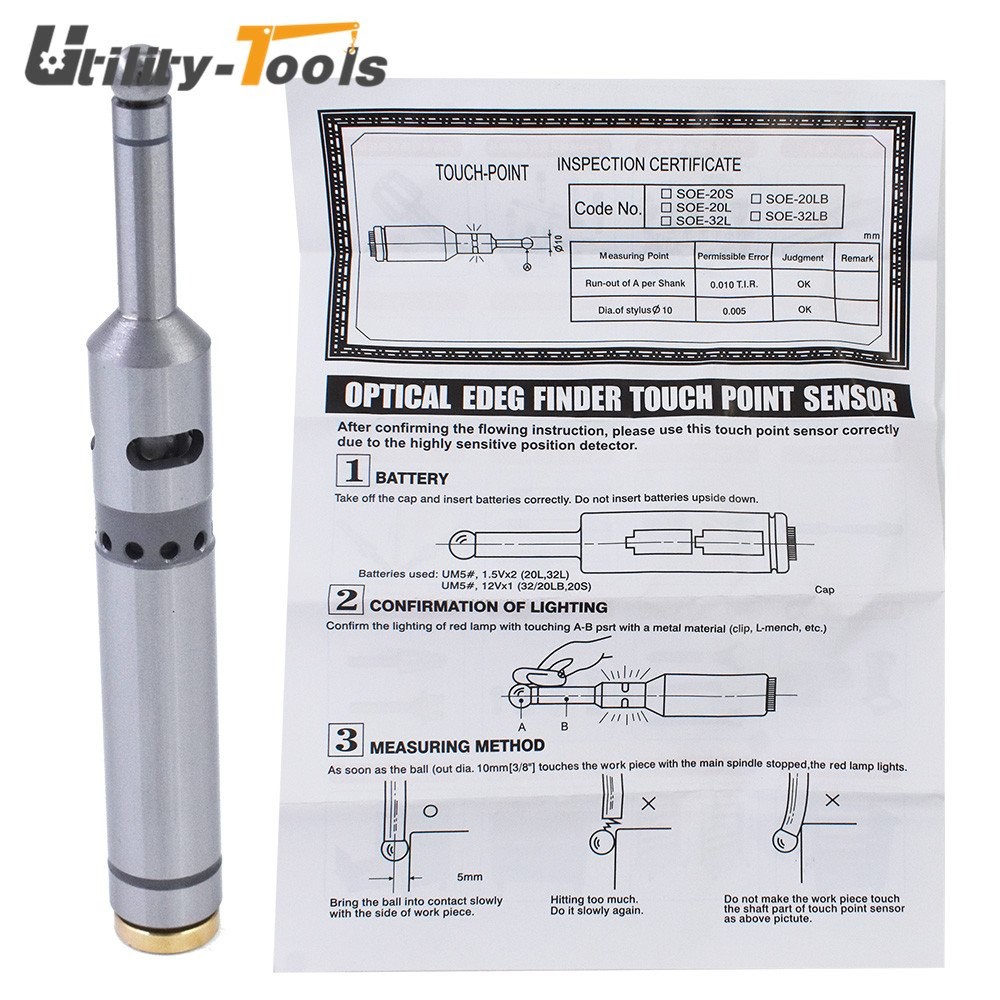 LED Milling Sound Electronic Edge Finder Measuring Tool For Lathe CNC Gauge Beep