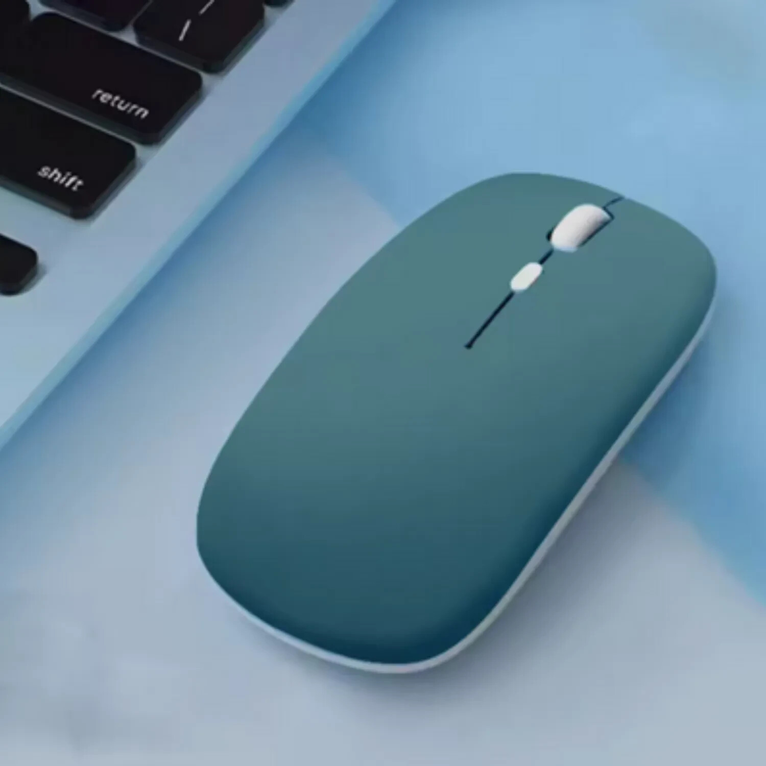 Dark Green Optical Wireless Silent Bluetooth Mouse