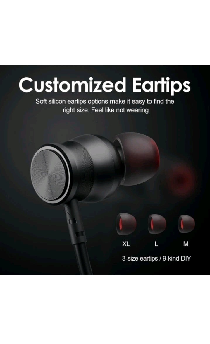 Wireless Headphones Black 150H Playtime Wireless Bluetooth Earbuds w/Mic Rythflo