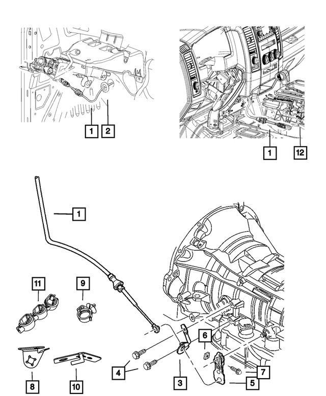 Genuine Mopar Shift Cable Bracket 68263753AA