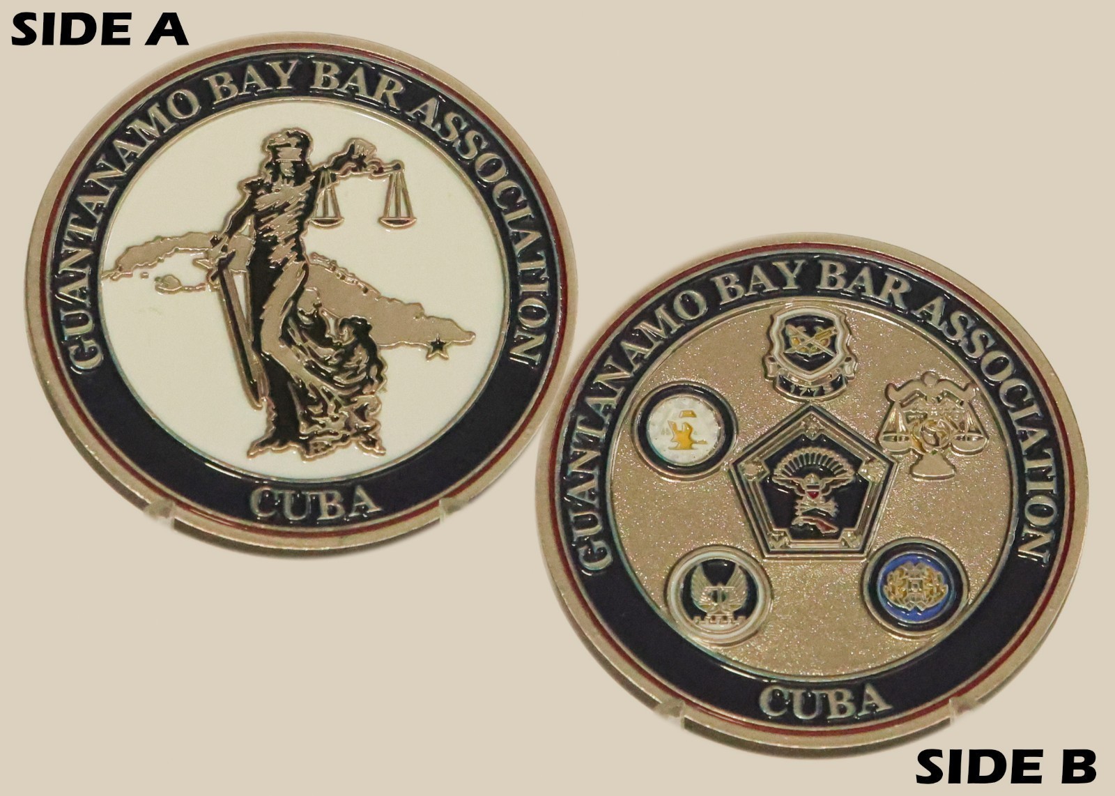Guantanamo Bay Bar Association Lady Justice Challenge Coin  1#20